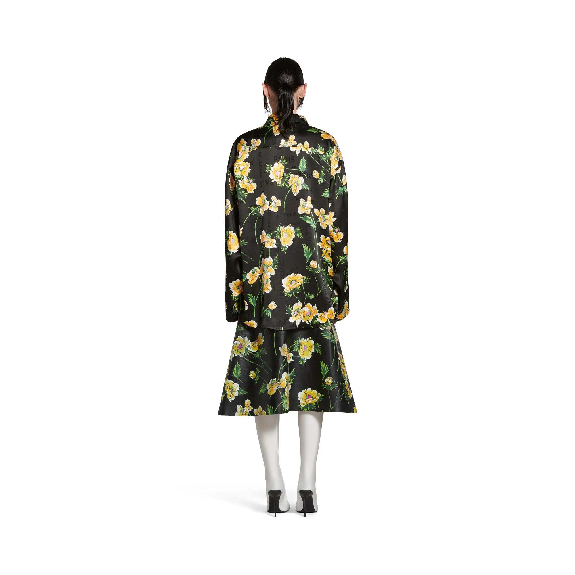 Long Sleeve Minimal Shirt - Black/Yellow - Image 4