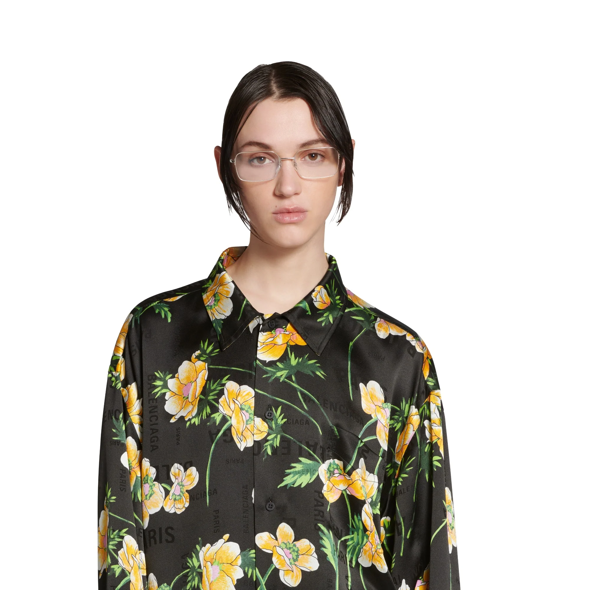 Long Sleeve Minimal Shirt - Black/Yellow - Image 6