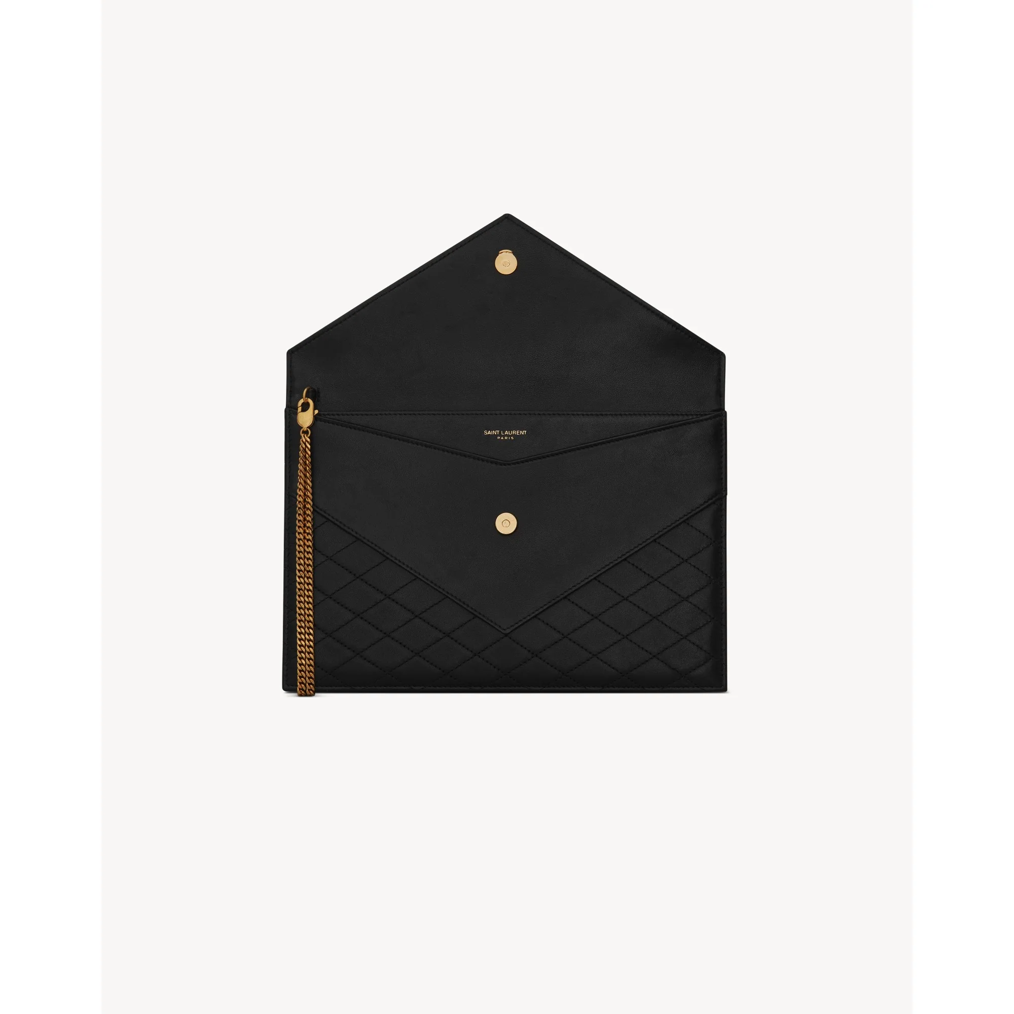 Double Flap Pouch With Chain - Nero - Image 4