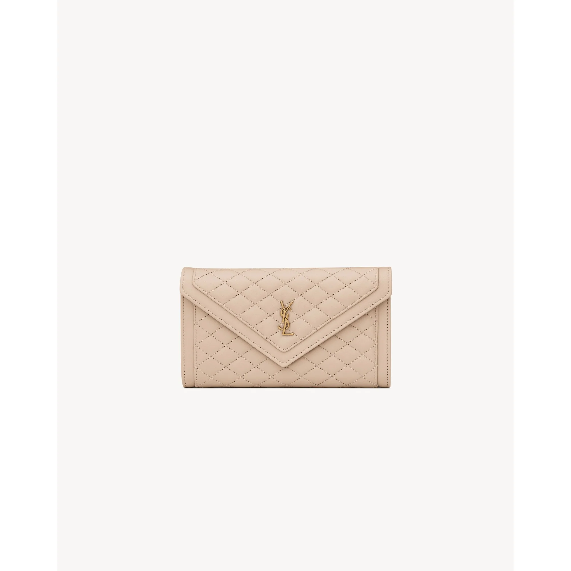 Large Flap Wallet - Dark Beige