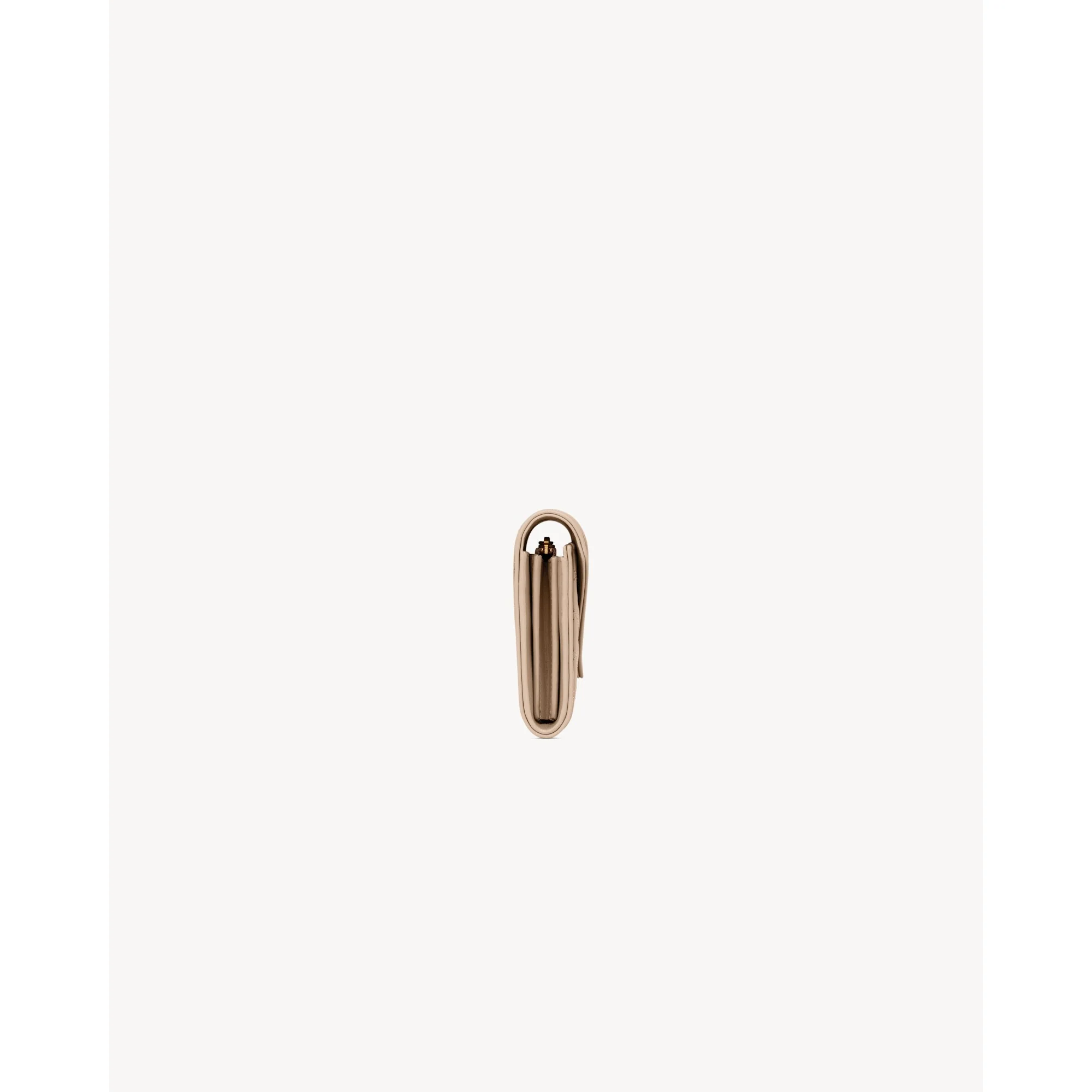 Large Flap Wallet - Dark Beige - Image 3