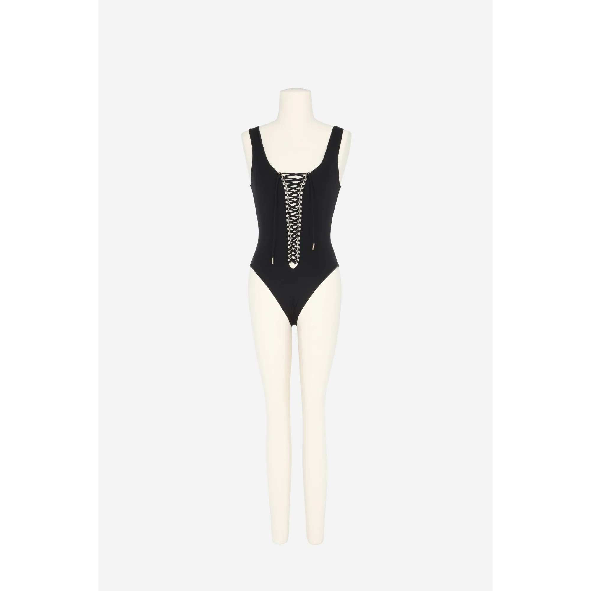 Maillot Saharienne Lycra Lourd - Noir