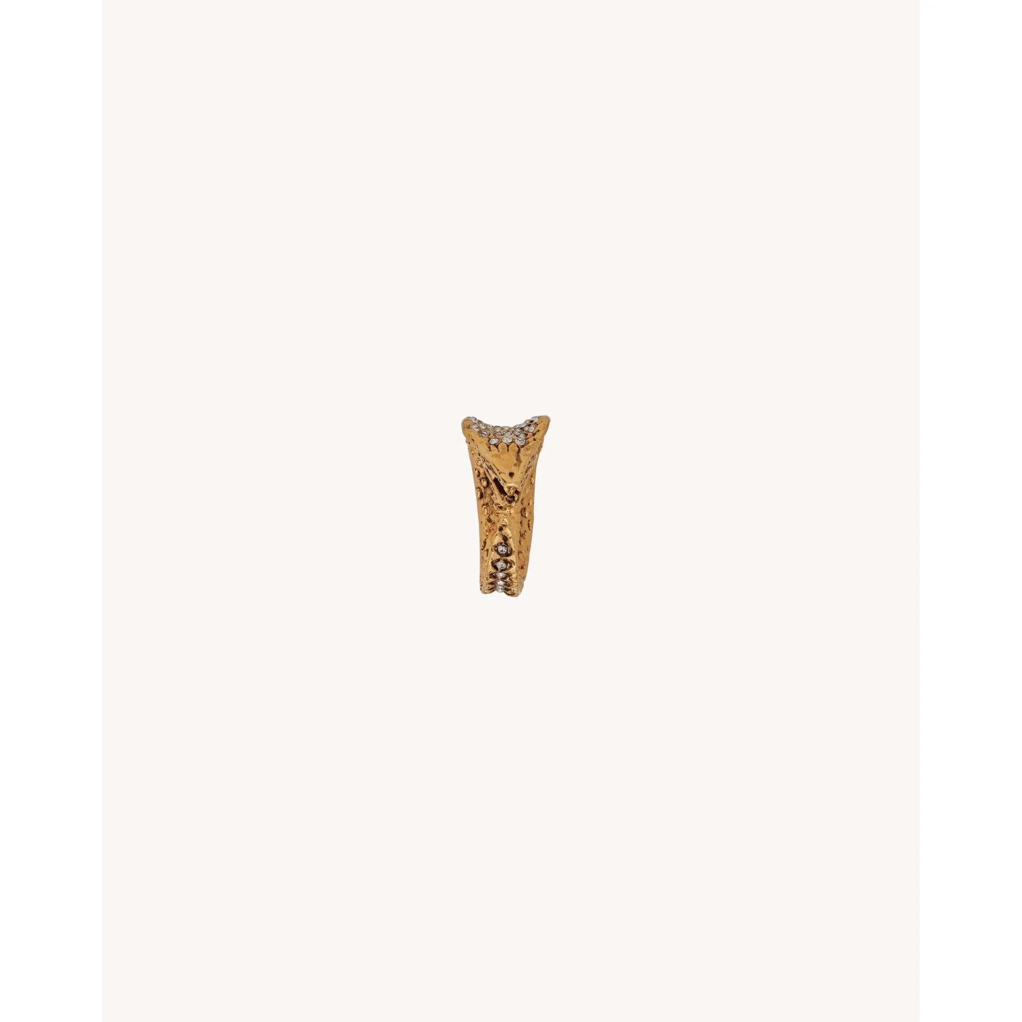Rhinestone Cobra Snake Ring - Or Laiton Vieilli - Image 2
