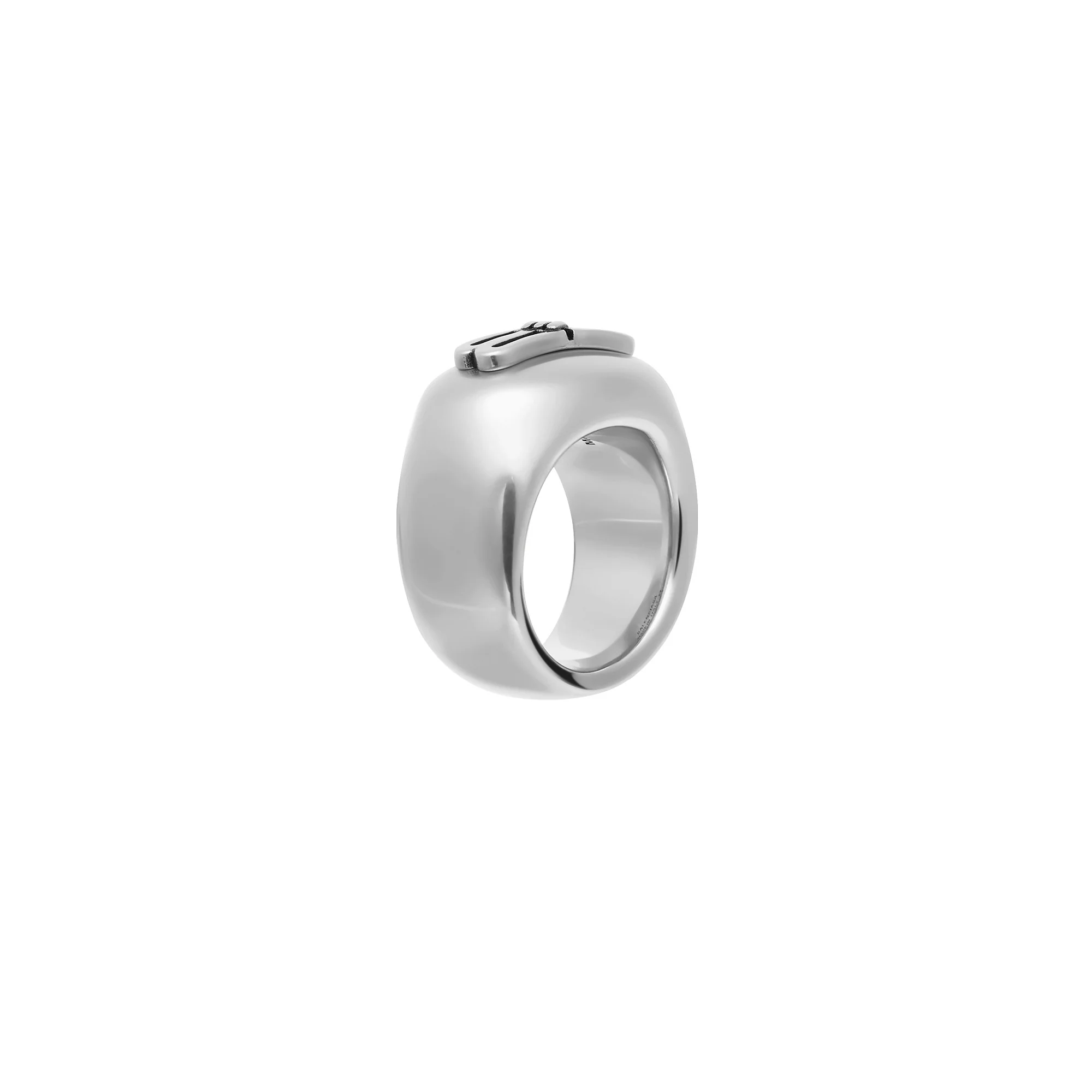 Bb Icon Signet Ring - Antique Silver - Image 2