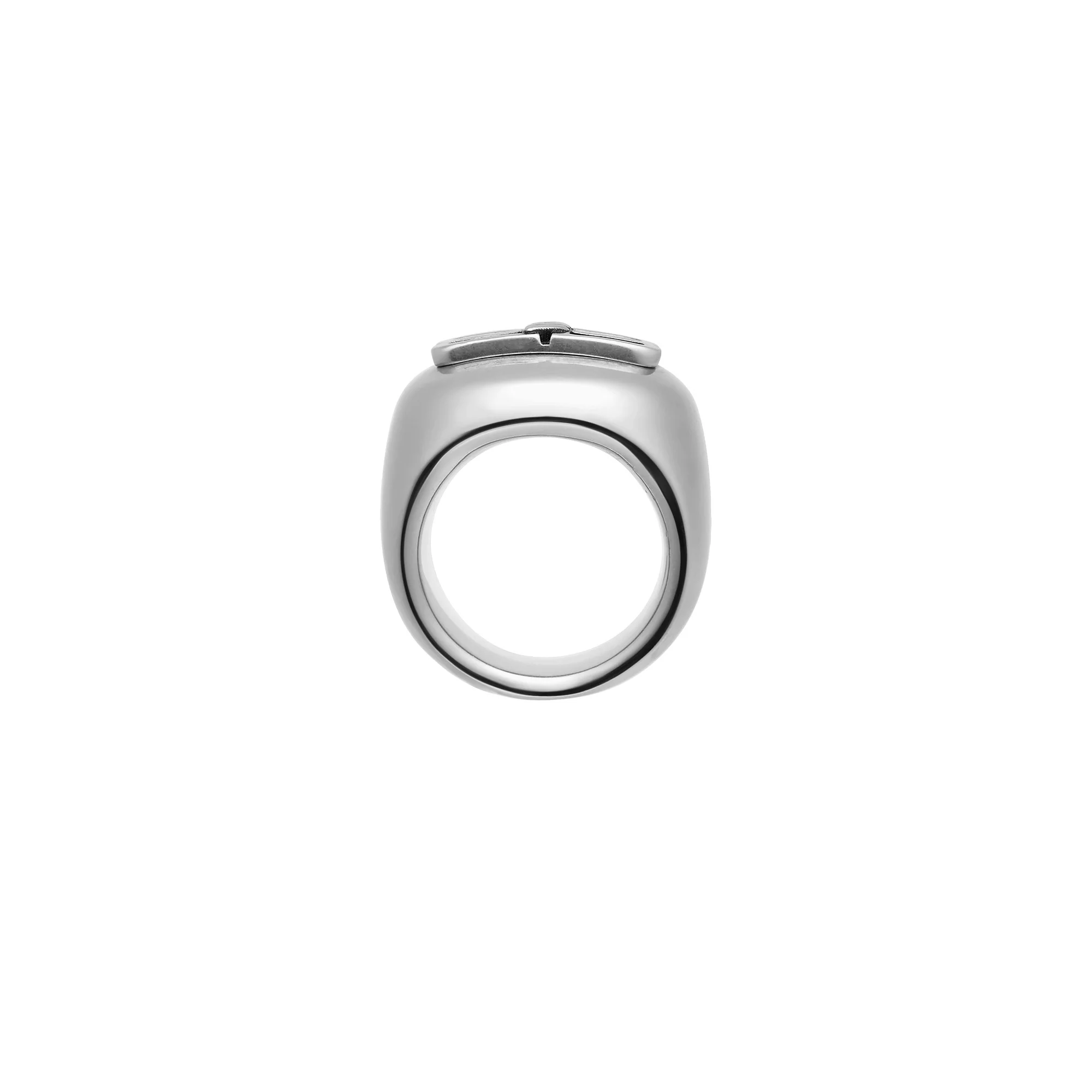 Bb Icon Signet Ring - Antique Silver - Image 3