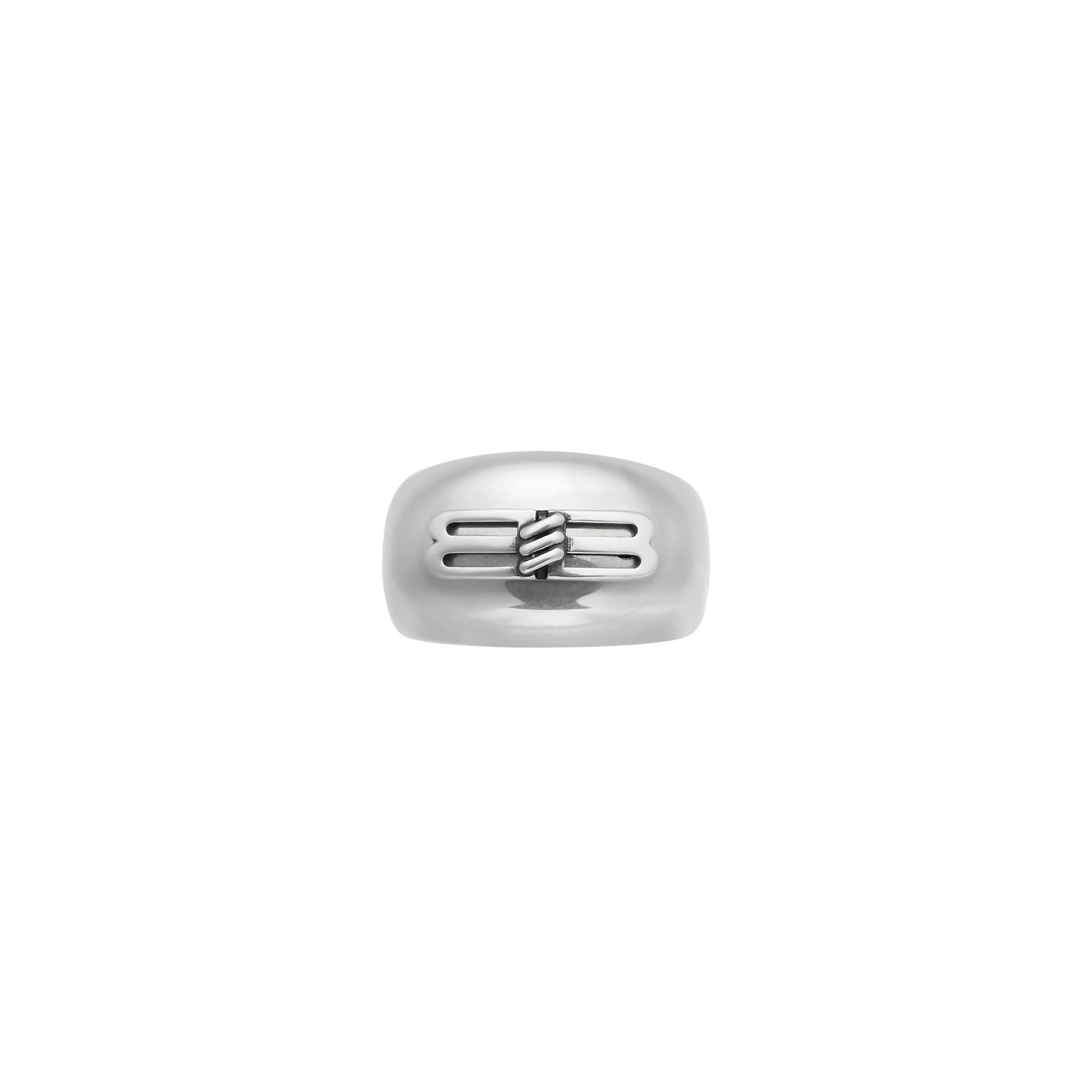 Bb Icon Signet Ring - Antique Silver - Image 4