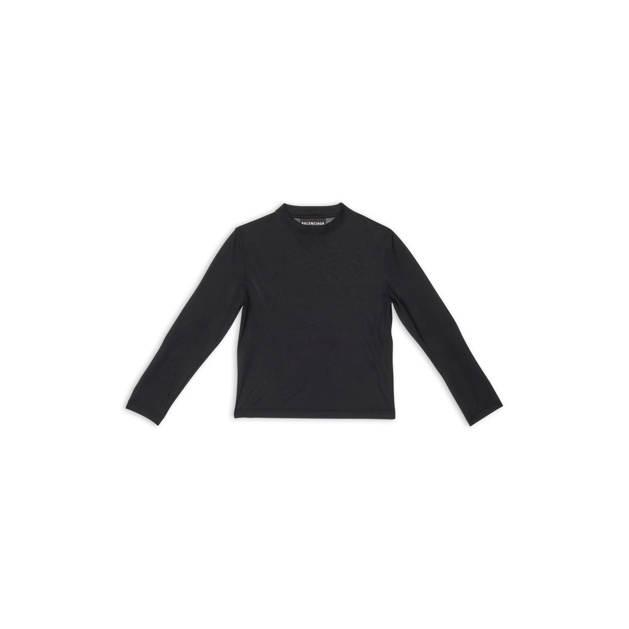 Fitted Long Sleeve T-Shirt - Black