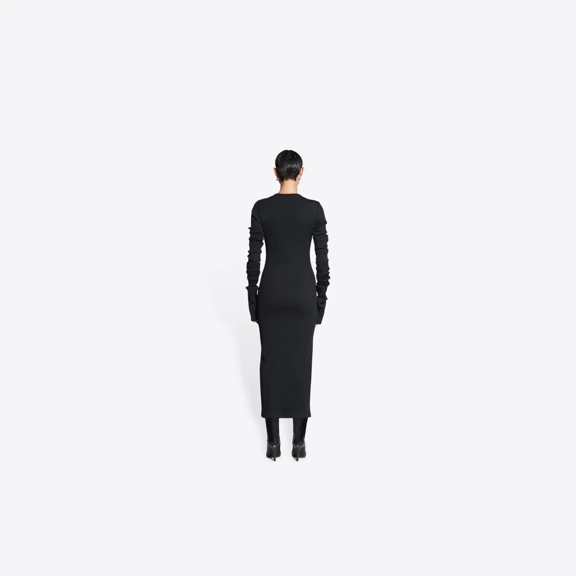 Super Long Stretch Top - Black - Image 3