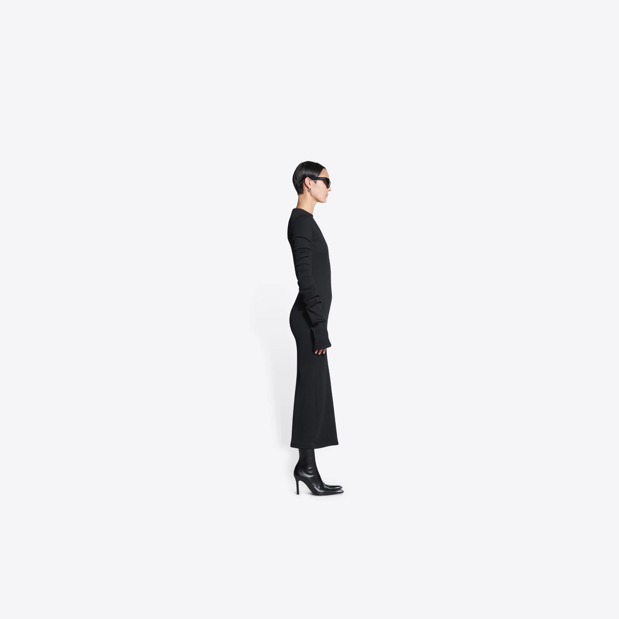 Super Long Stretch Top - Black - Image 4