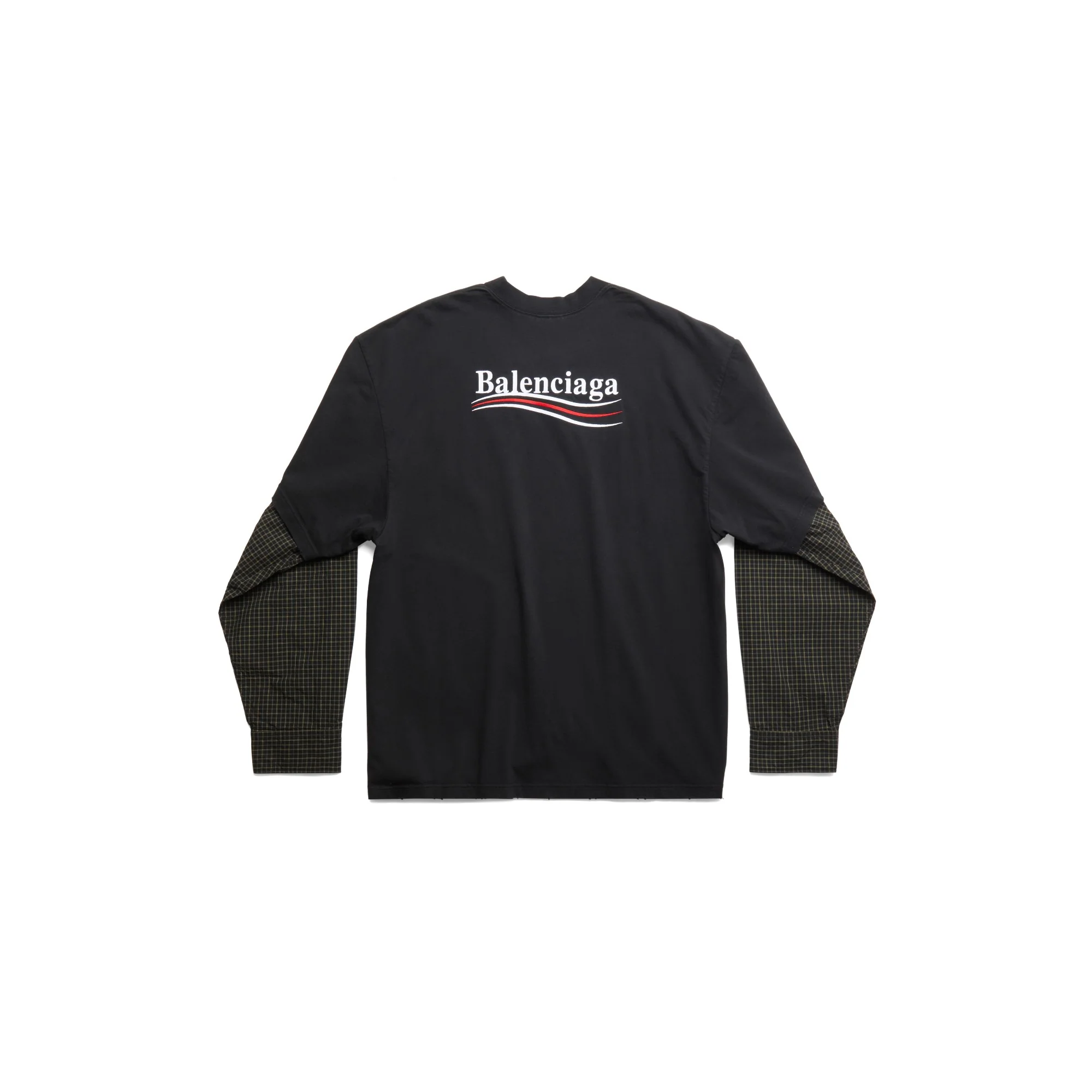 Layered T-Shirt - Washed Black/White/Red - Image 2