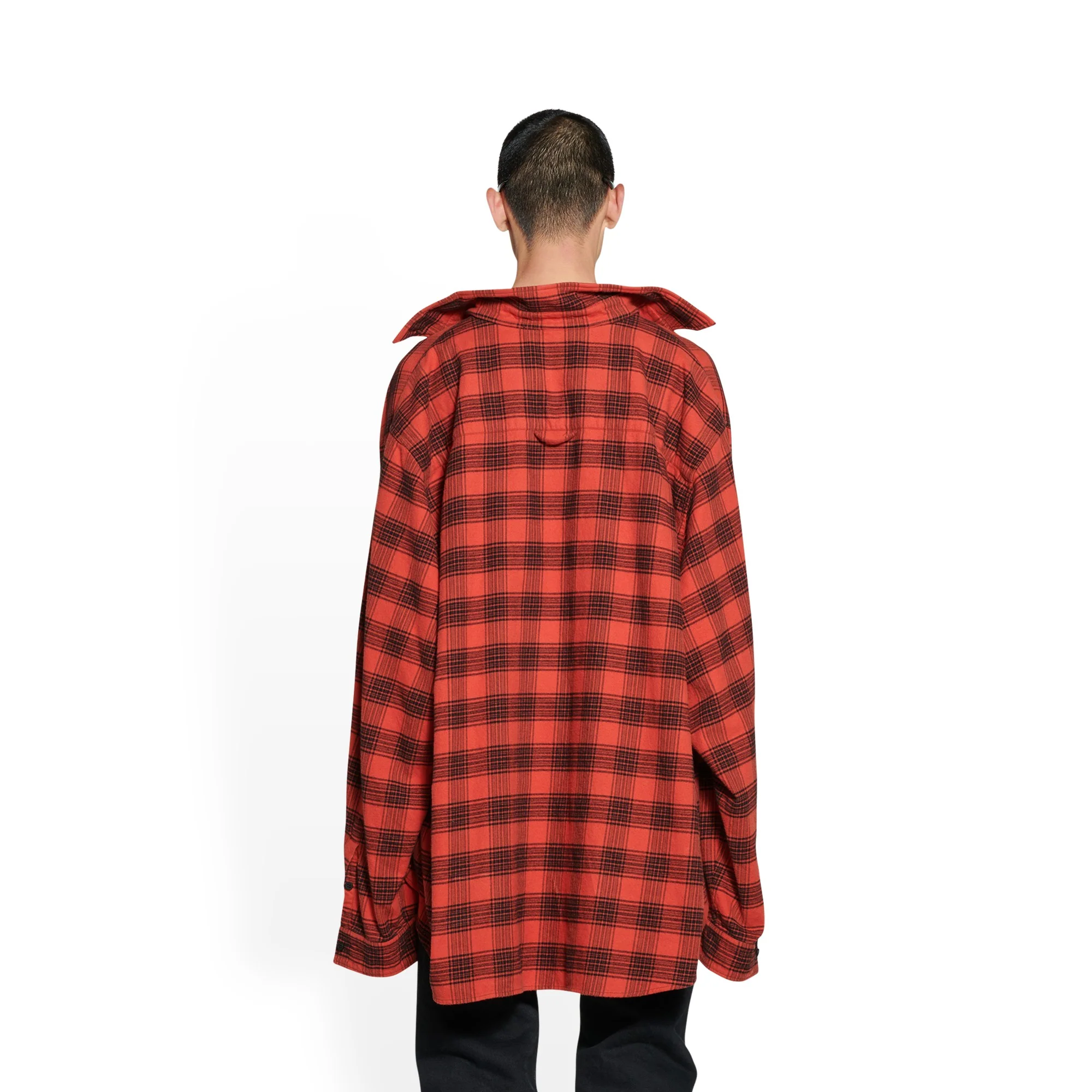 Large Trompe L Oeil Shirt - Red/Black - Image 5