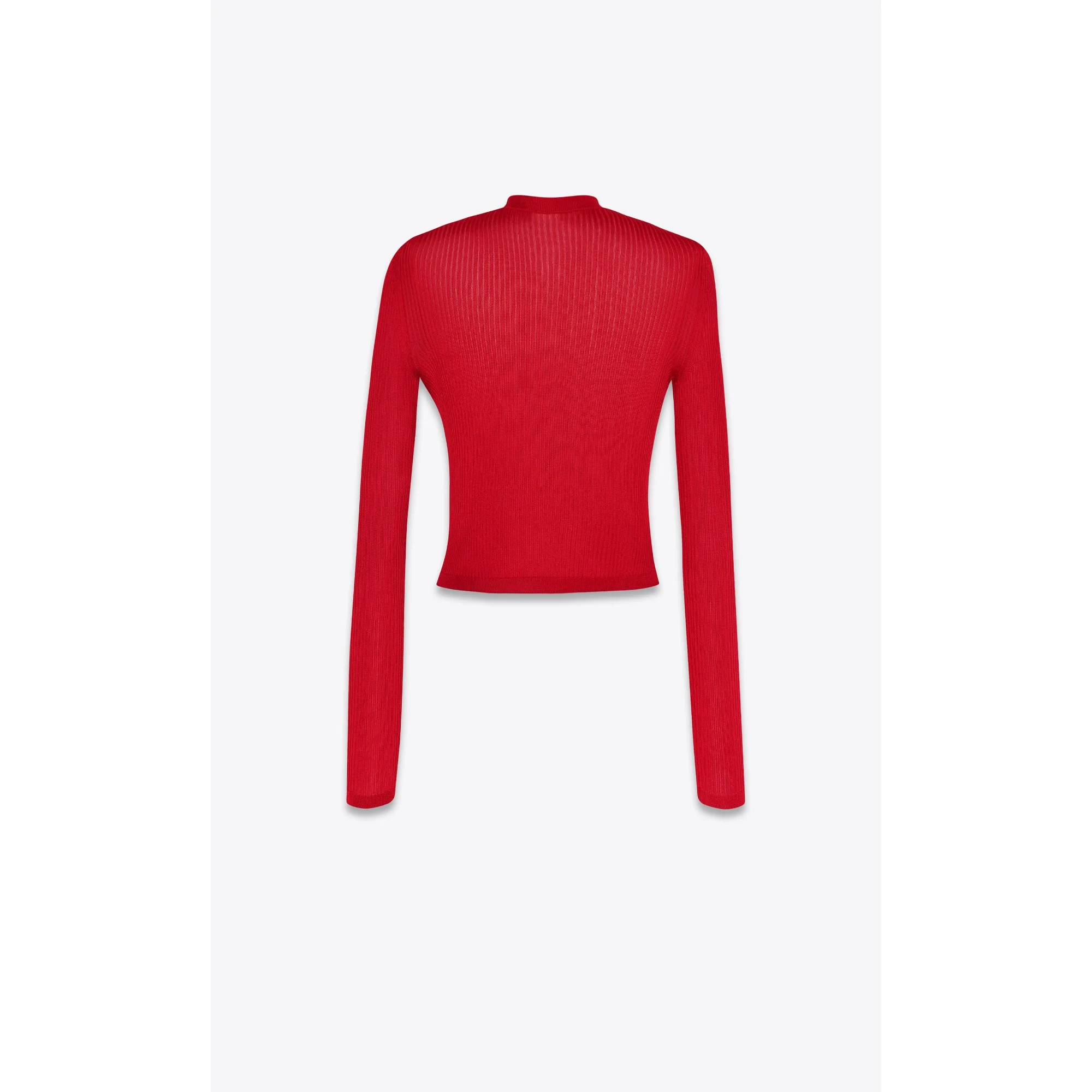 Top Seconde Peau Cote Viscose - Rouge - Image 2