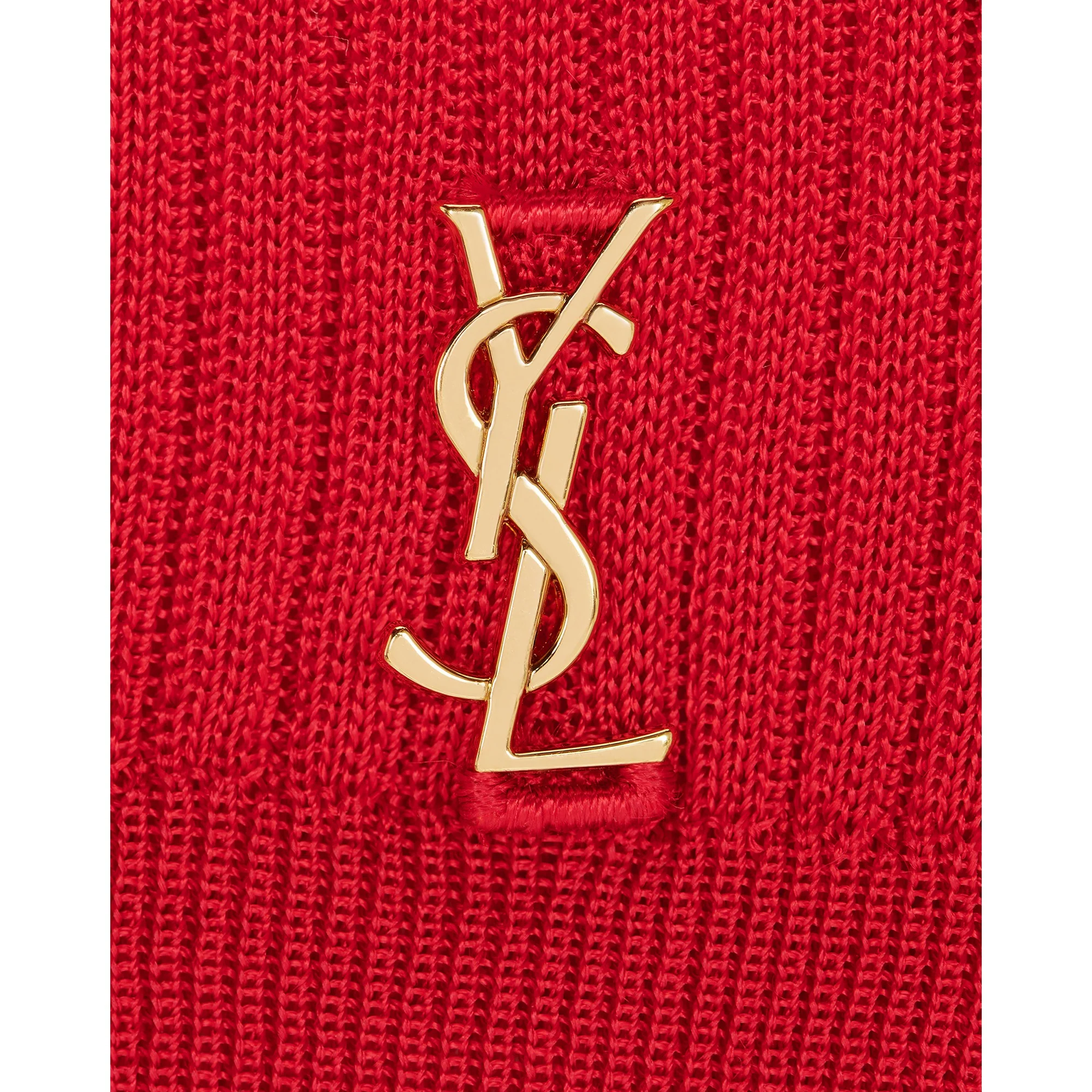 Top Seconde Peau Cote Viscose - Rouge - Image 4