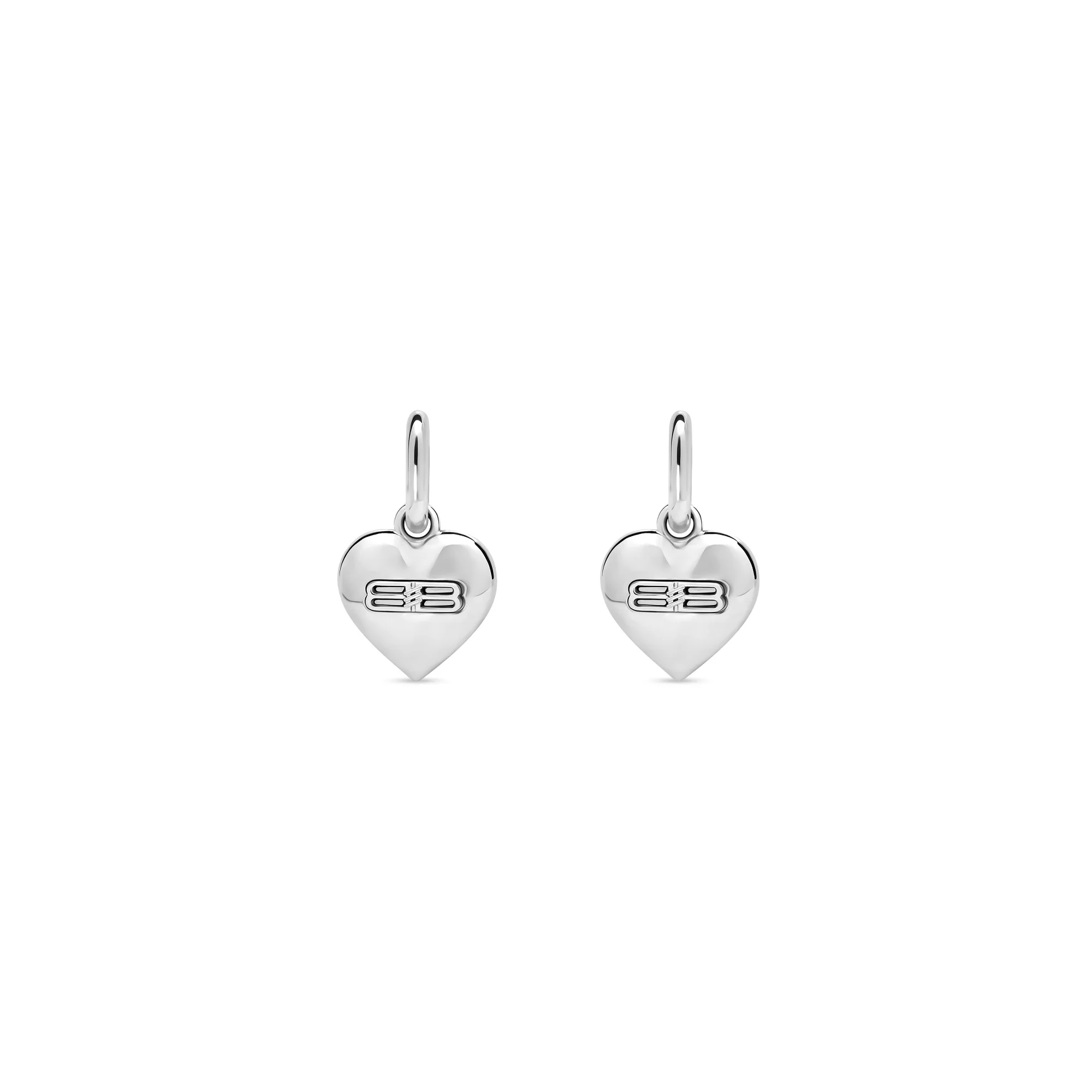 Bb Icon Heart Earrings P - Silver