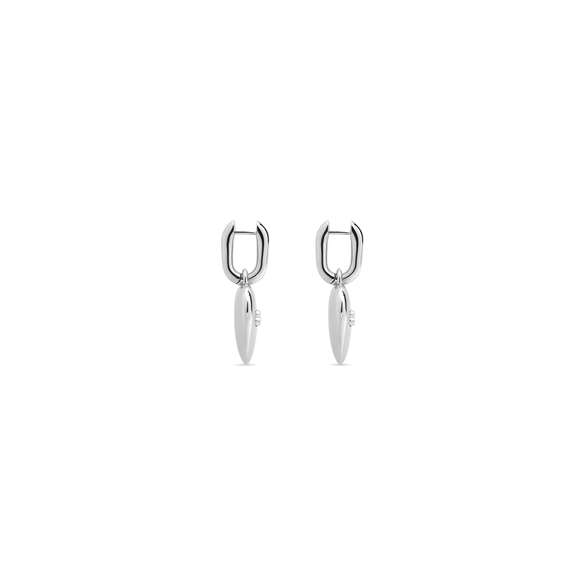 Bb Icon Heart Earrings P - Silver - Image 4
