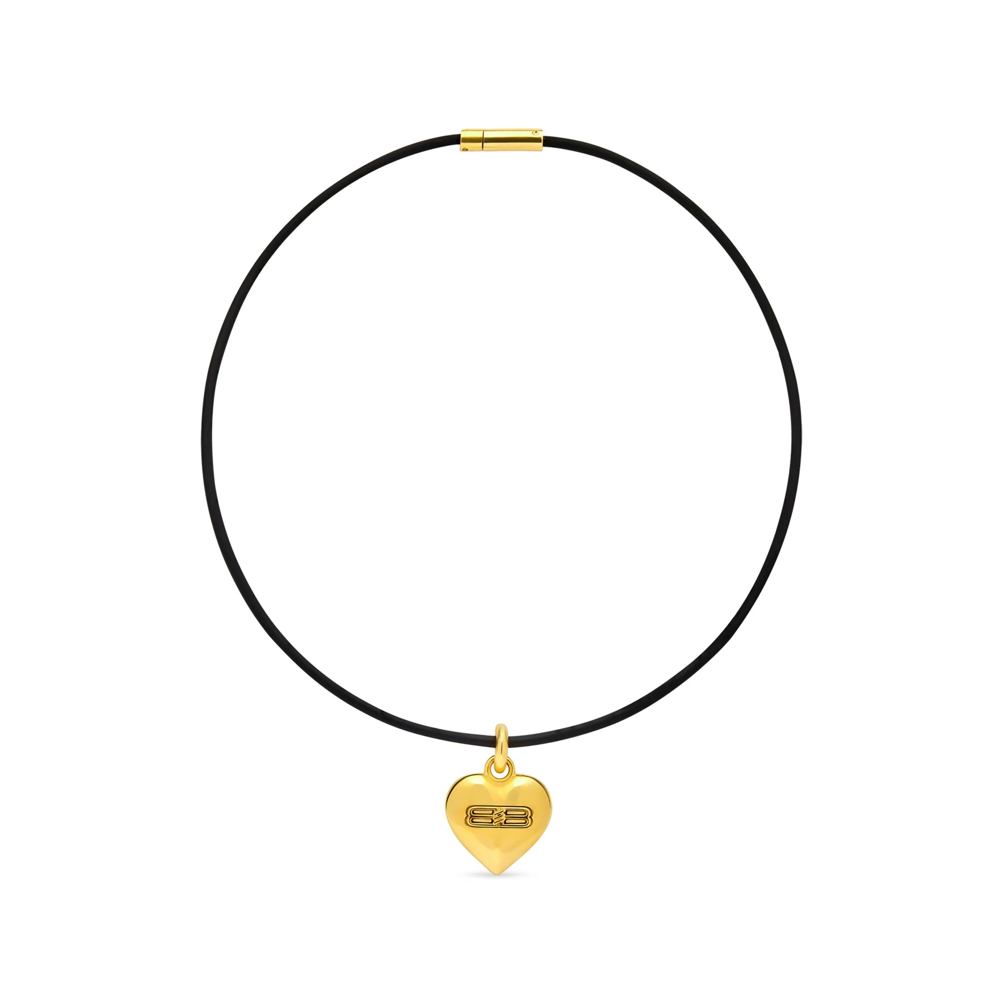 Bb Heart Necklace - Gold/Black