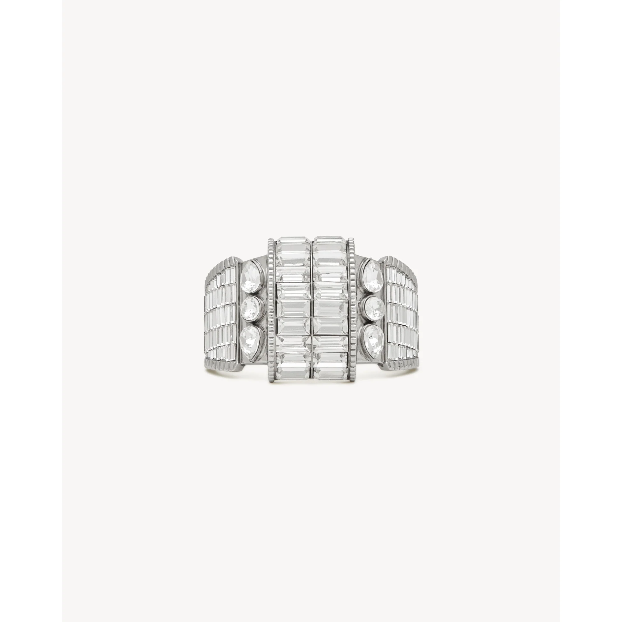 Empire Rhinestone Bracelet - Palladium/Crystal