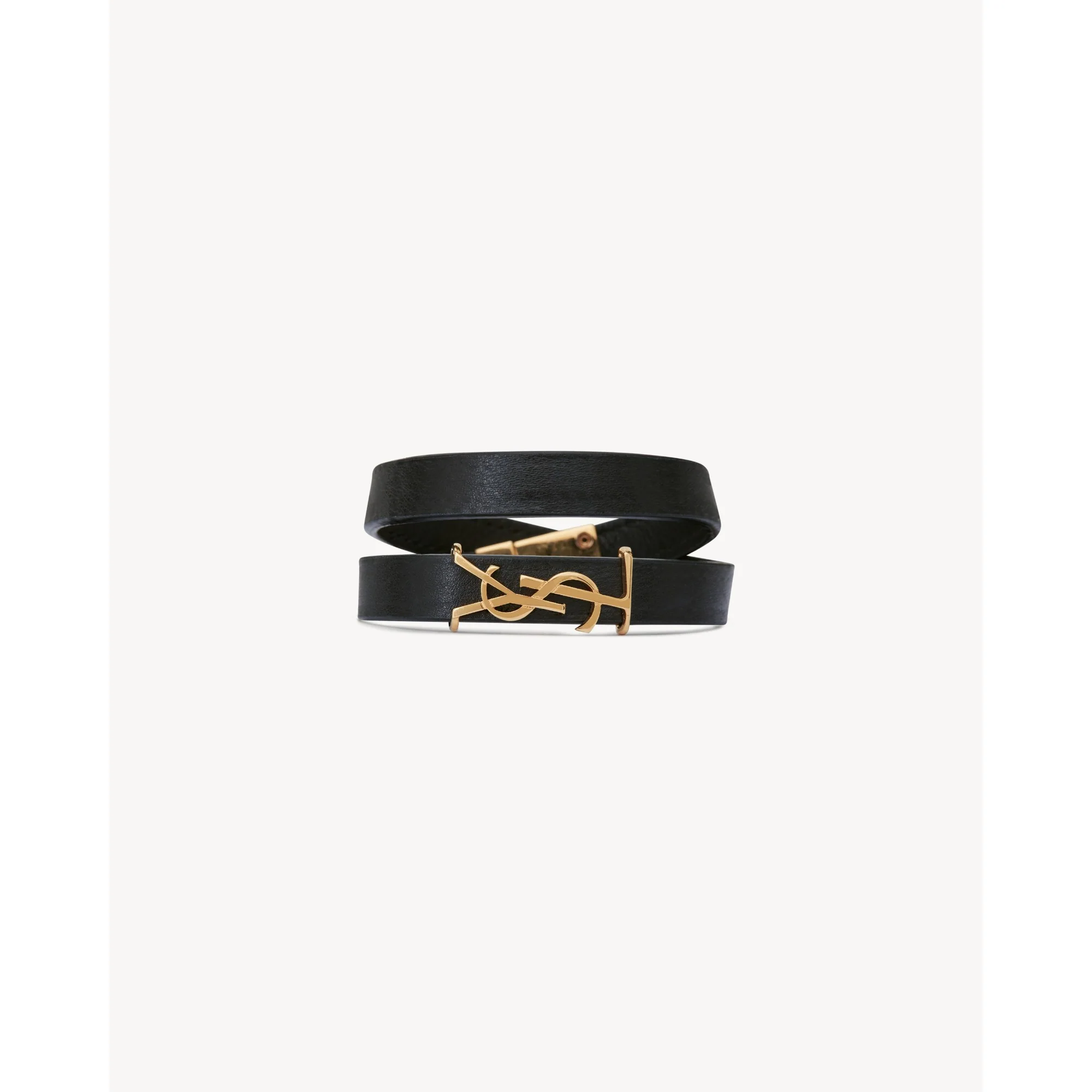 Double Wrap YSL Bracelet - Nero