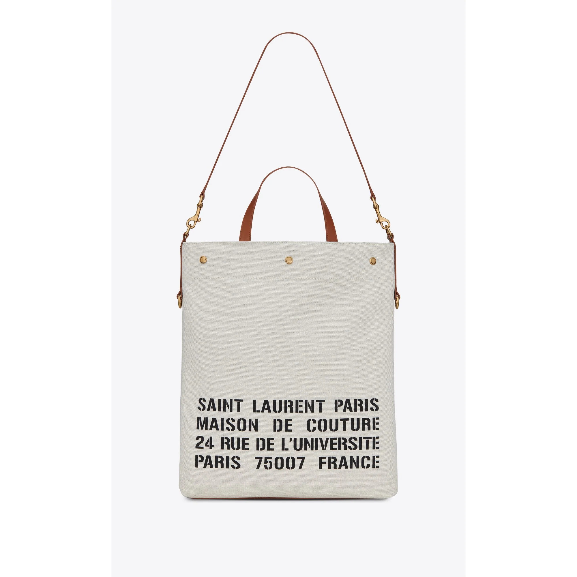 North/South Foldable Tote - Greggio/Nero