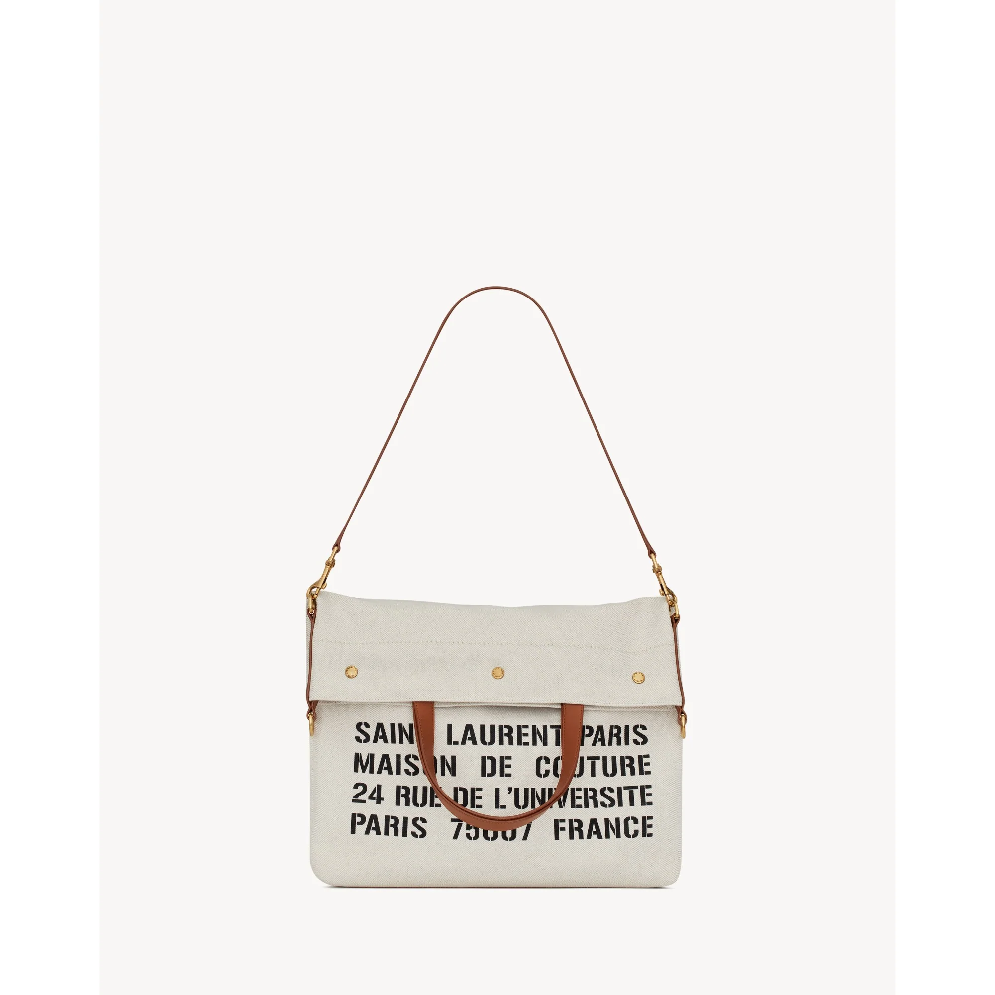 North/South Foldable Tote - Greggio/Nero - Image 3