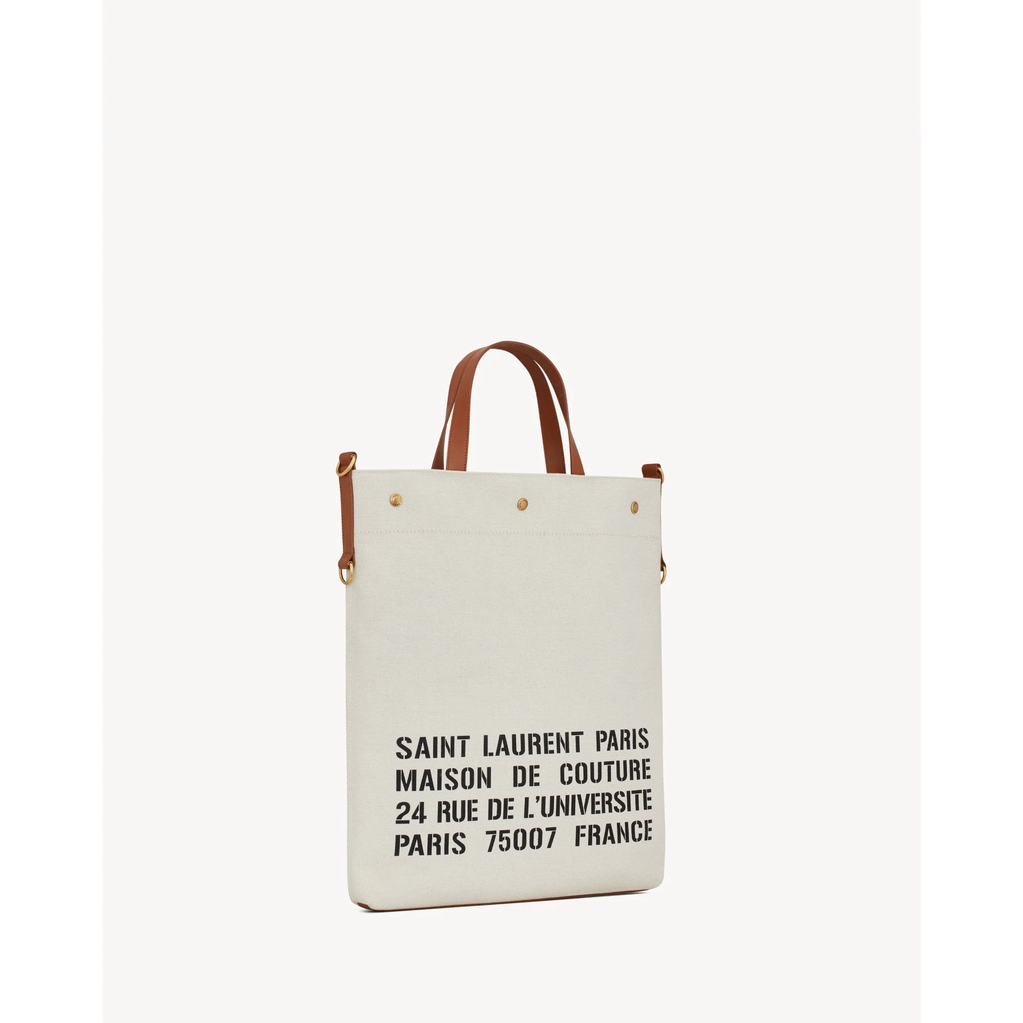 North/South Foldable Tote - Greggio/Nero - Image 6