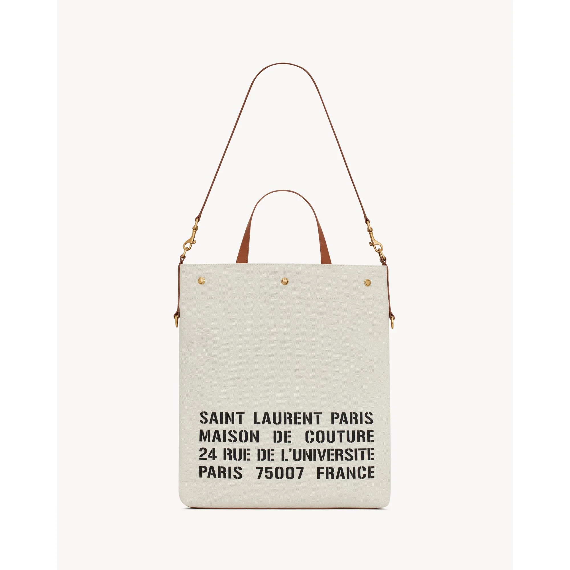 North/South Foldable Tote - Greggio/Nero - Image 2