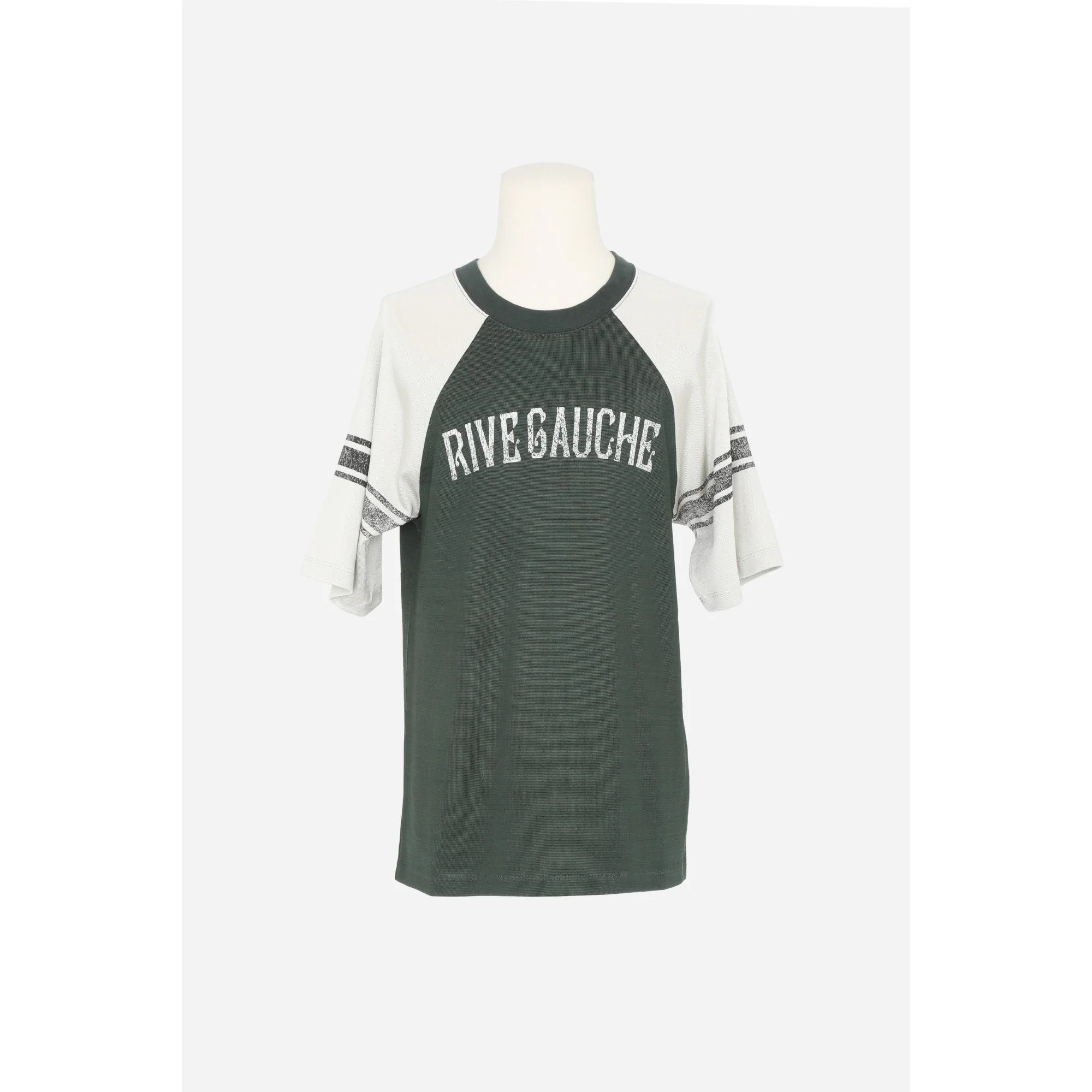 T-Shirt Large Manches Raglan - Vert/Gris