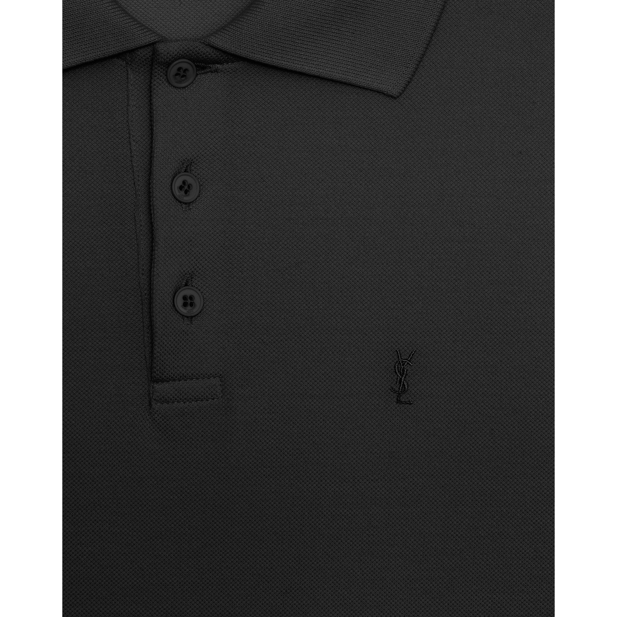 Polo Sport Pique De Coton - Noir - Image 3