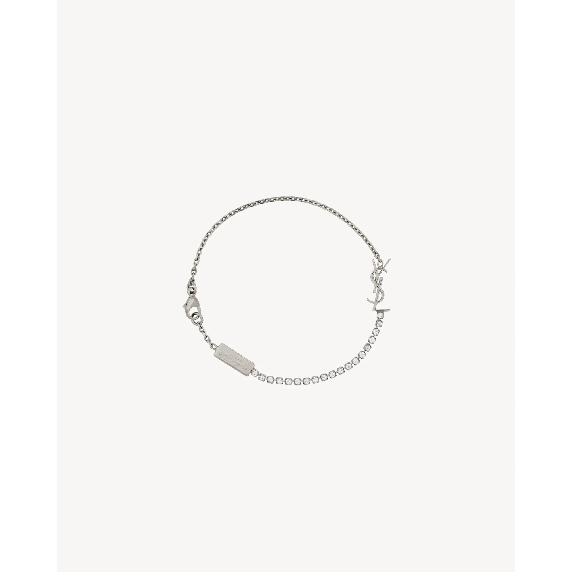 Sl Rhinestone Chain Bracelet - Palladium/Crystal