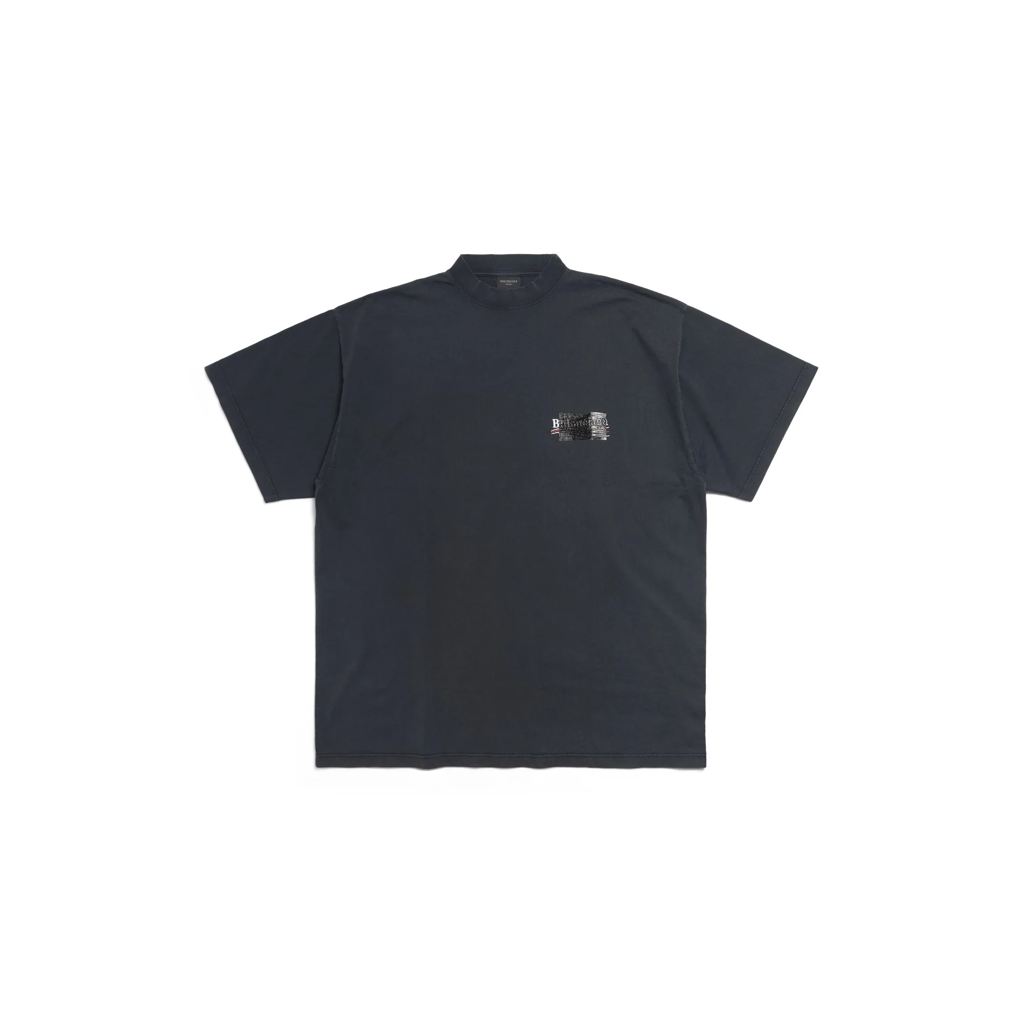 Oversized T-Shirt - Faded Black/White