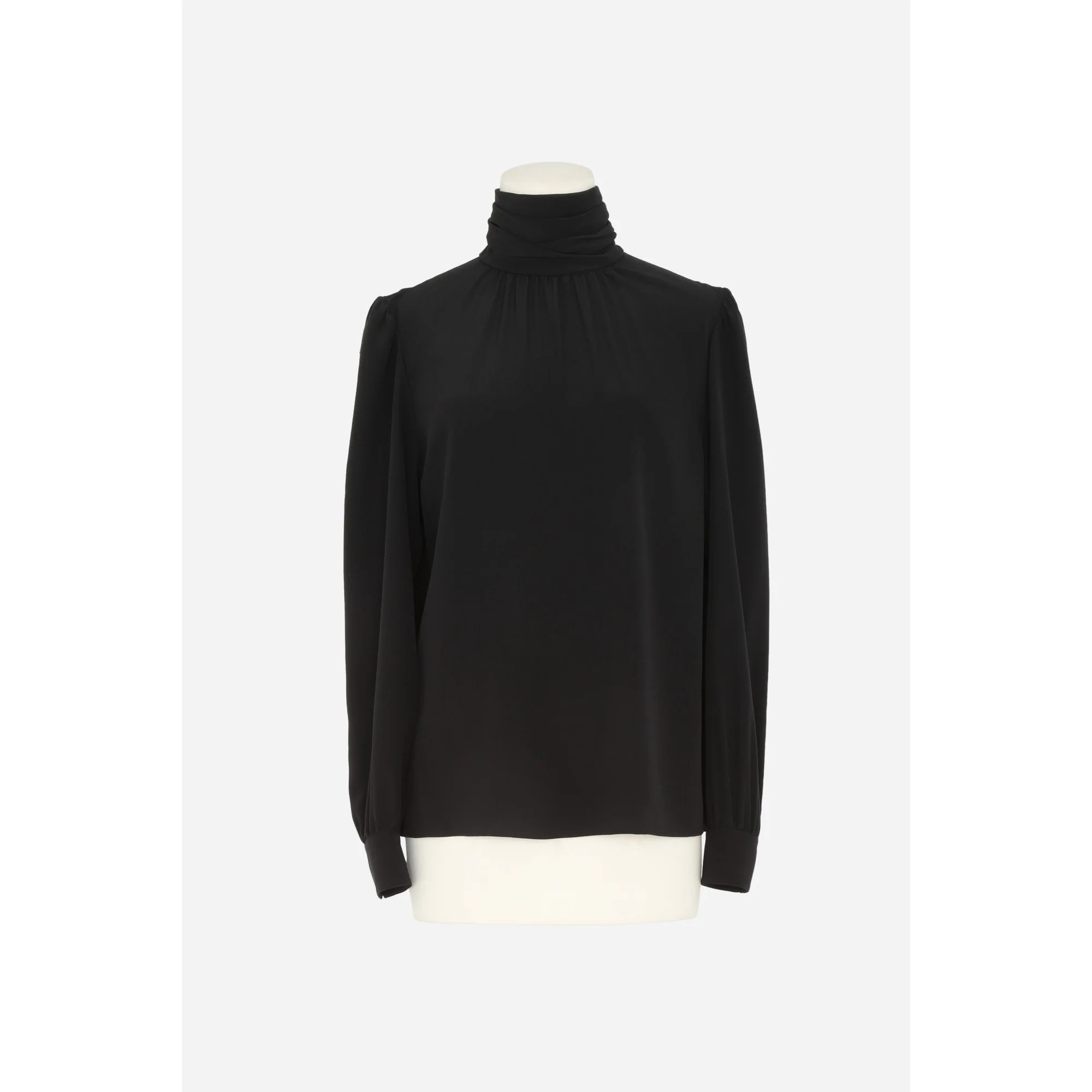 Blouse Crepe De Chine Organic - Noir