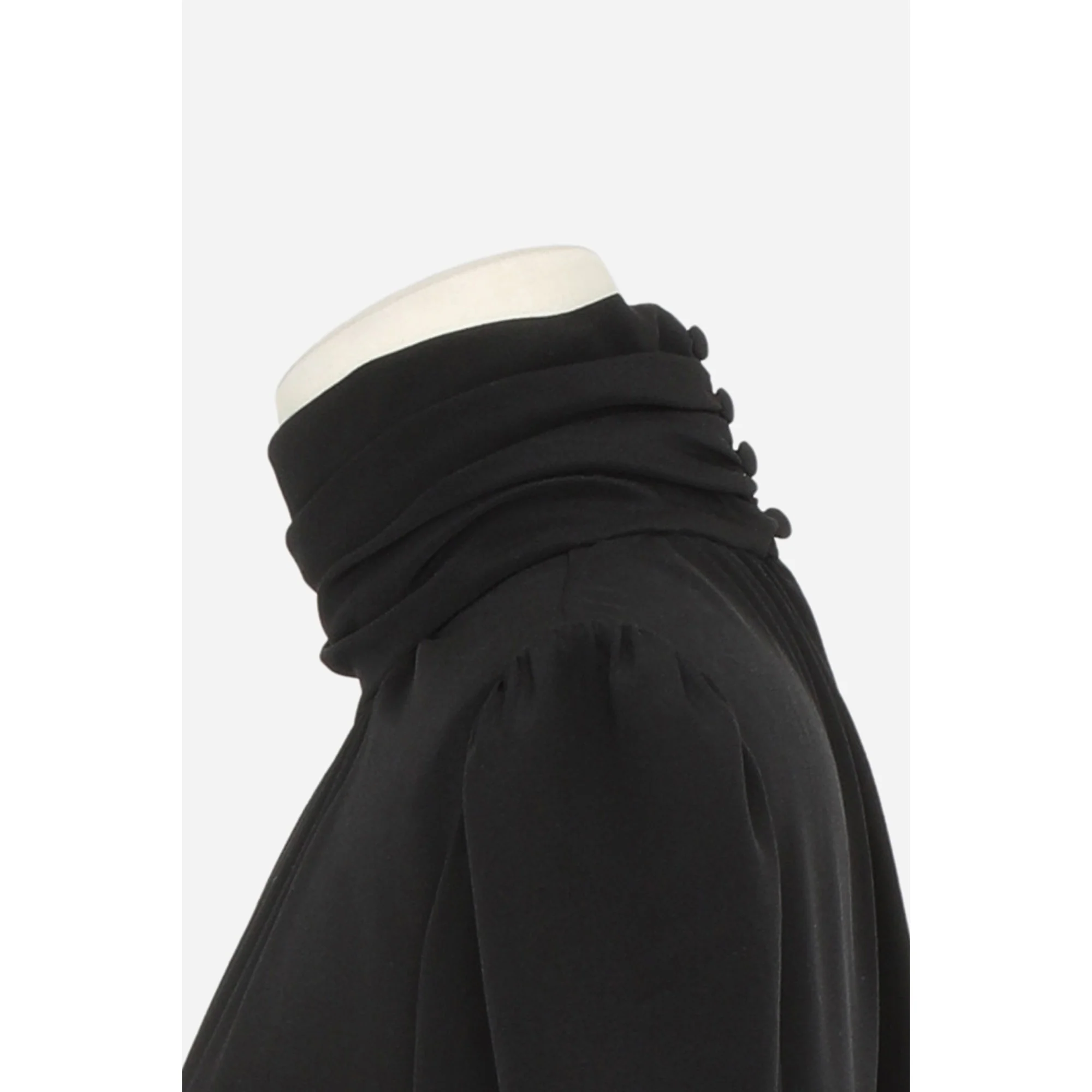 Blouse Crepe De Chine Organic - Noir - Image 4