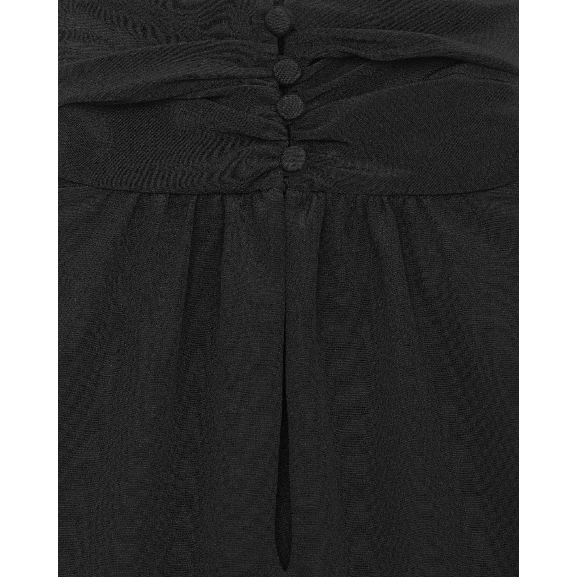 Blouse Crepe De Chine Organic - Noir - Image 5