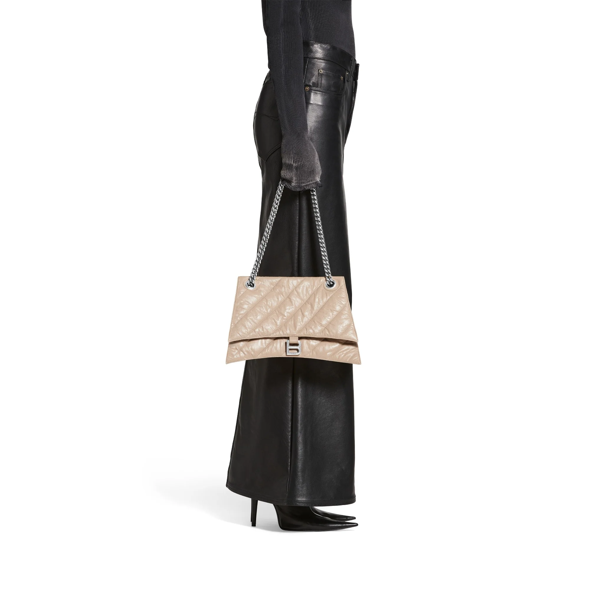 Crush Chain Bag M - Taupe - Image 2
