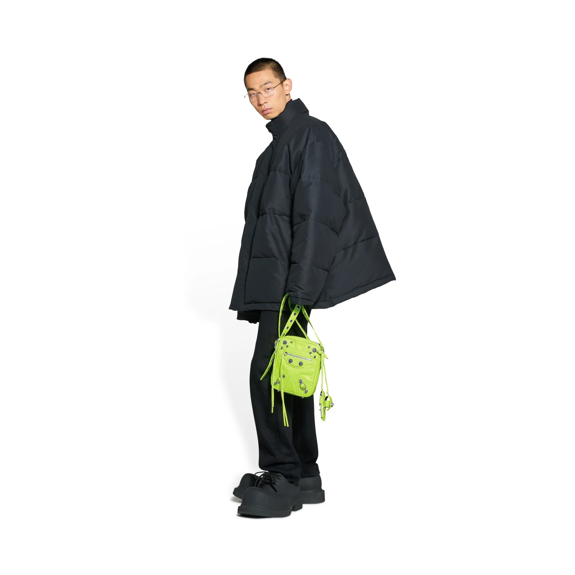 Le Cagole Crossbody - Fluo Yellow - Image 5