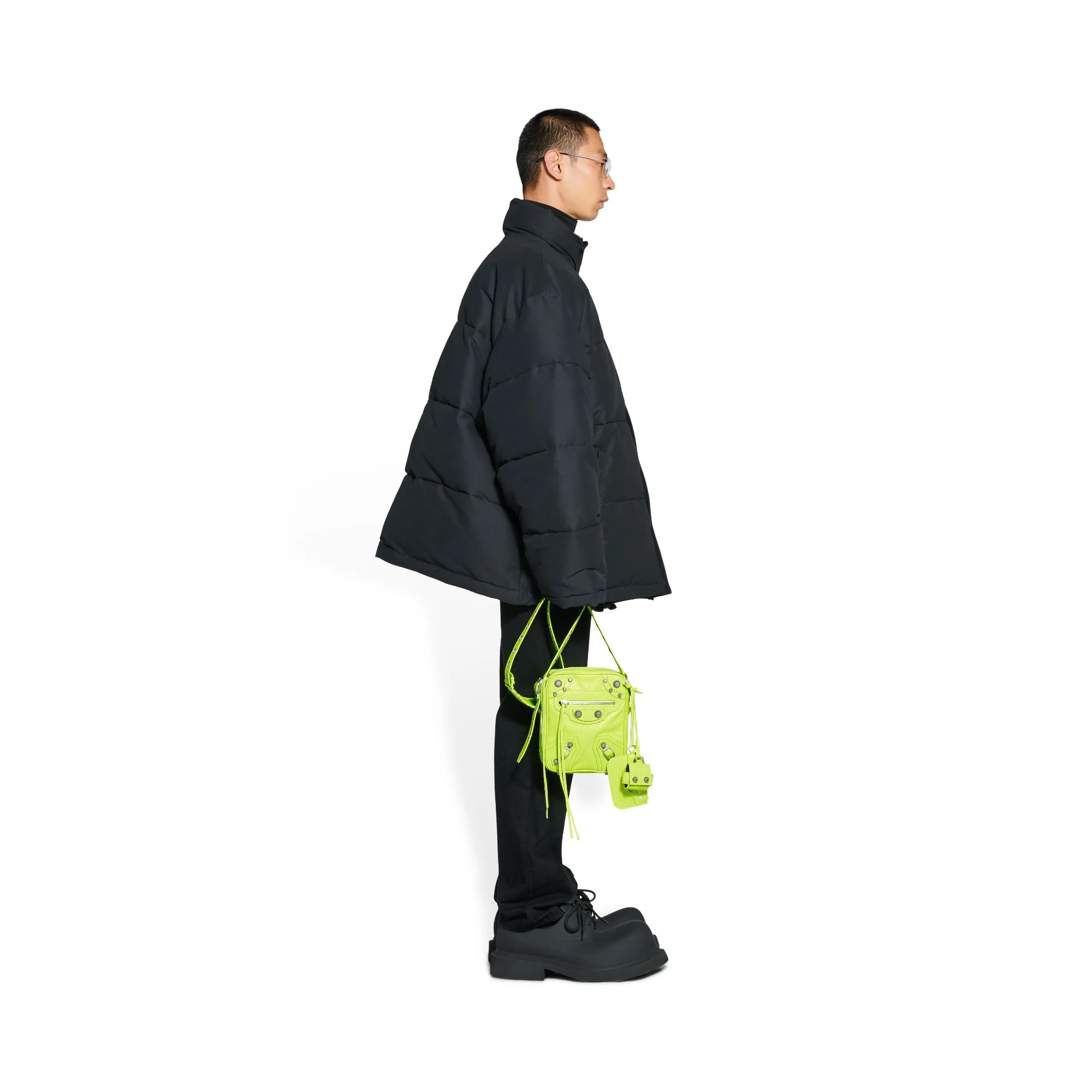 Le Cagole Crossbody - Fluo Yellow - Image 6
