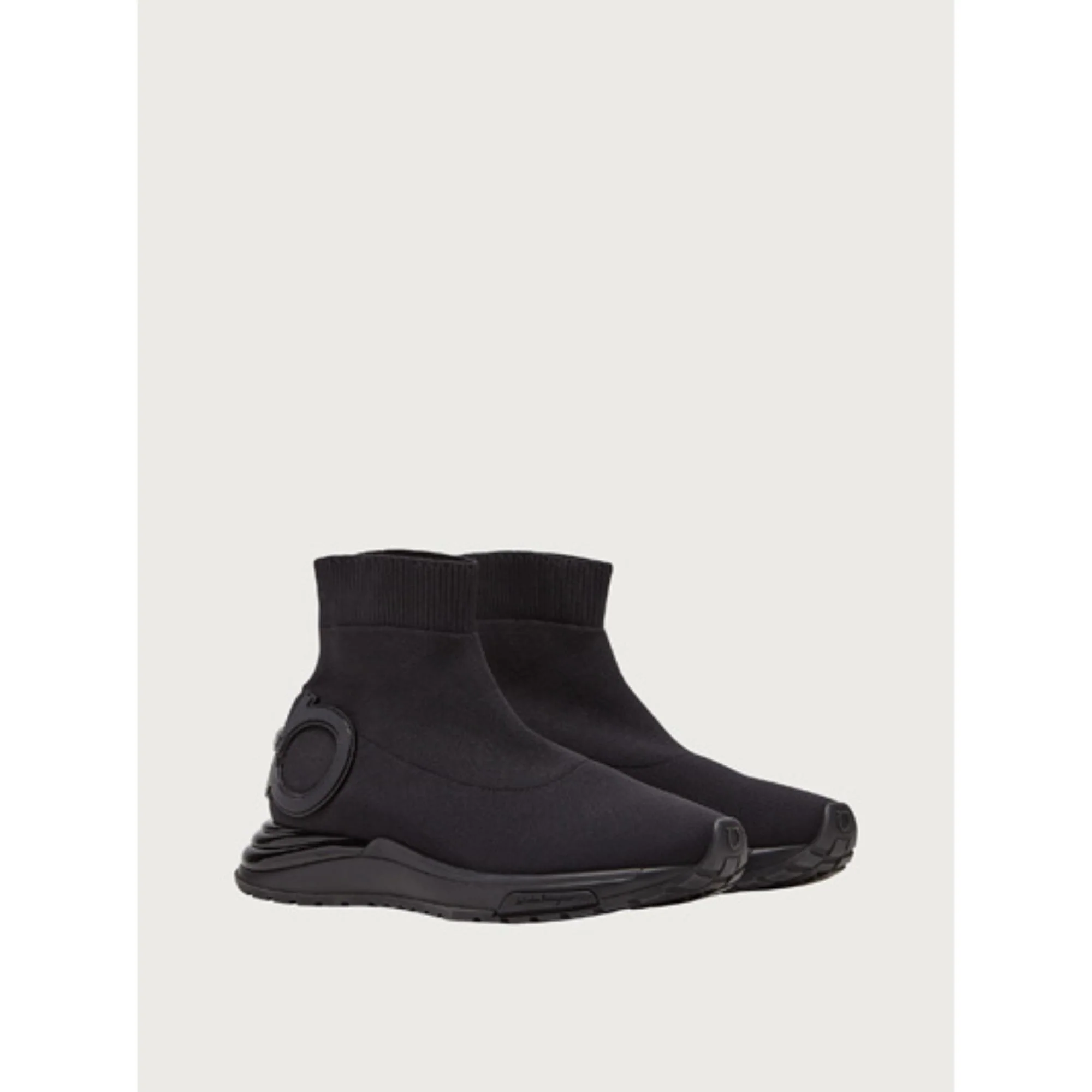 Gancini Sock Sneakers - Black - Image 4