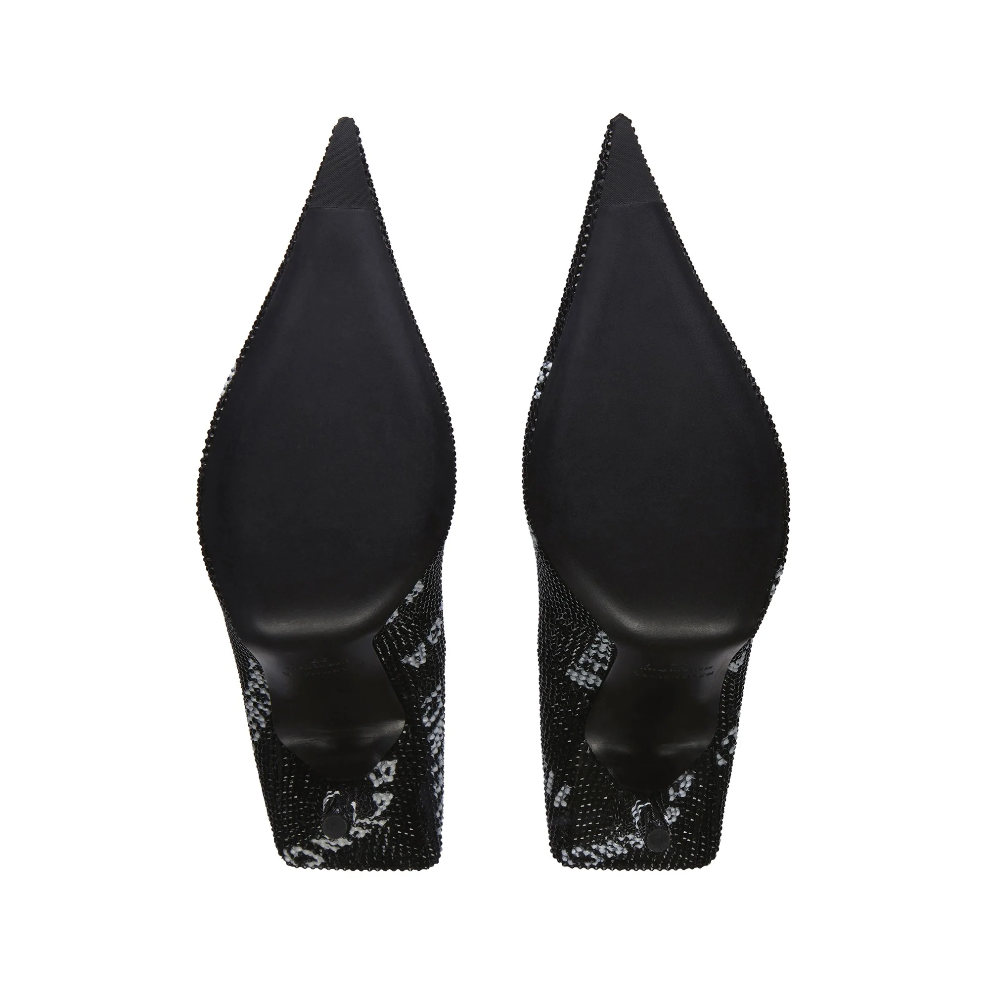 Sqr.Knf. Pump 110 Strass All - Black/White - Image 6