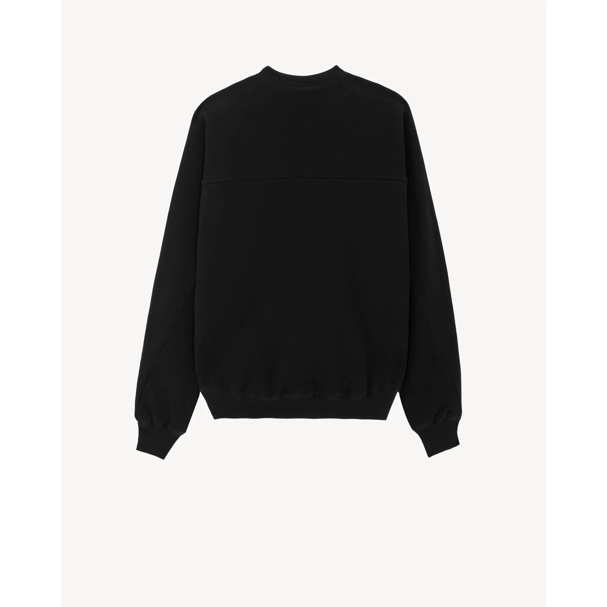 Sweat Rond Raglan Double Moll - Noir - Image 2