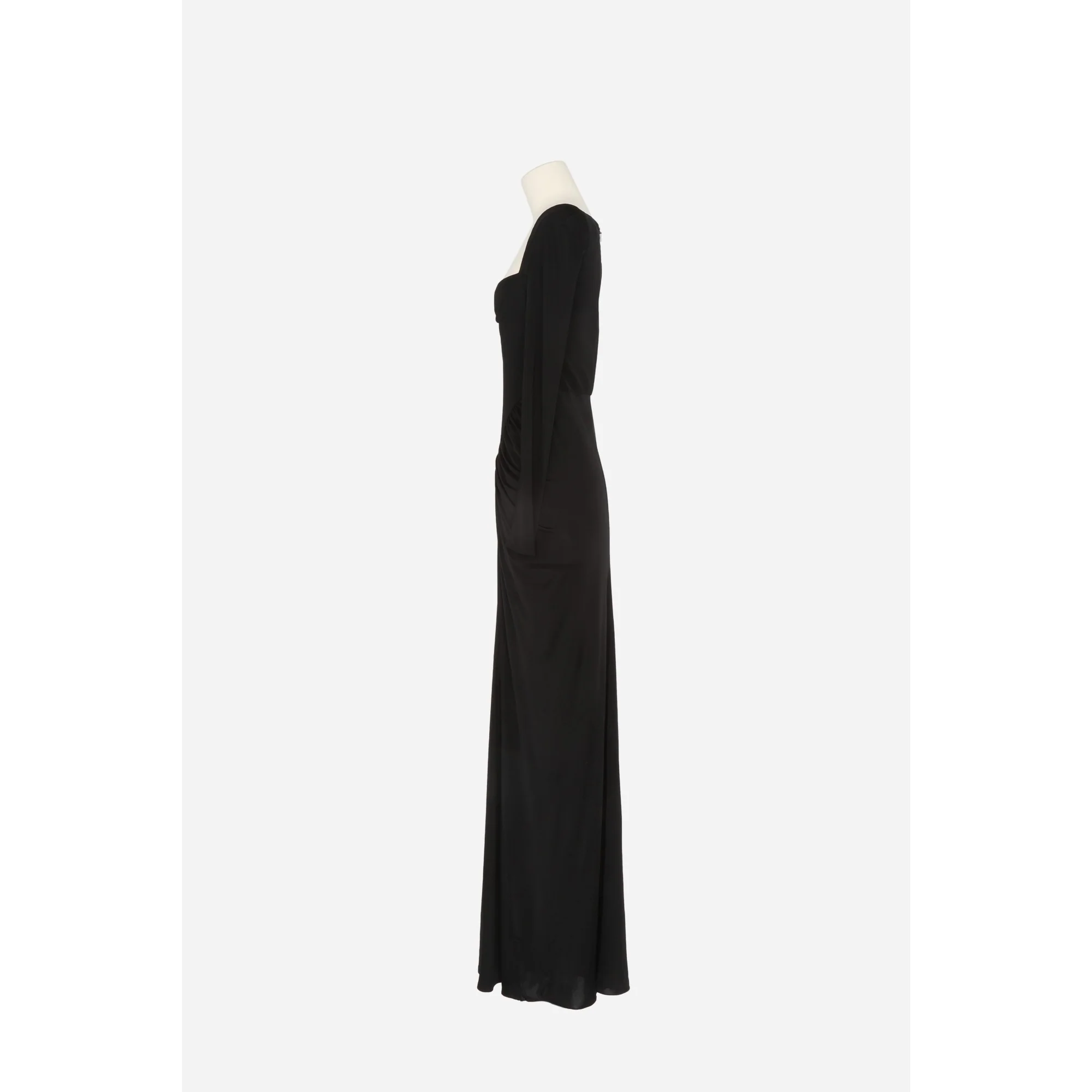 Robe Jersey Shiny - Noir - Image 3