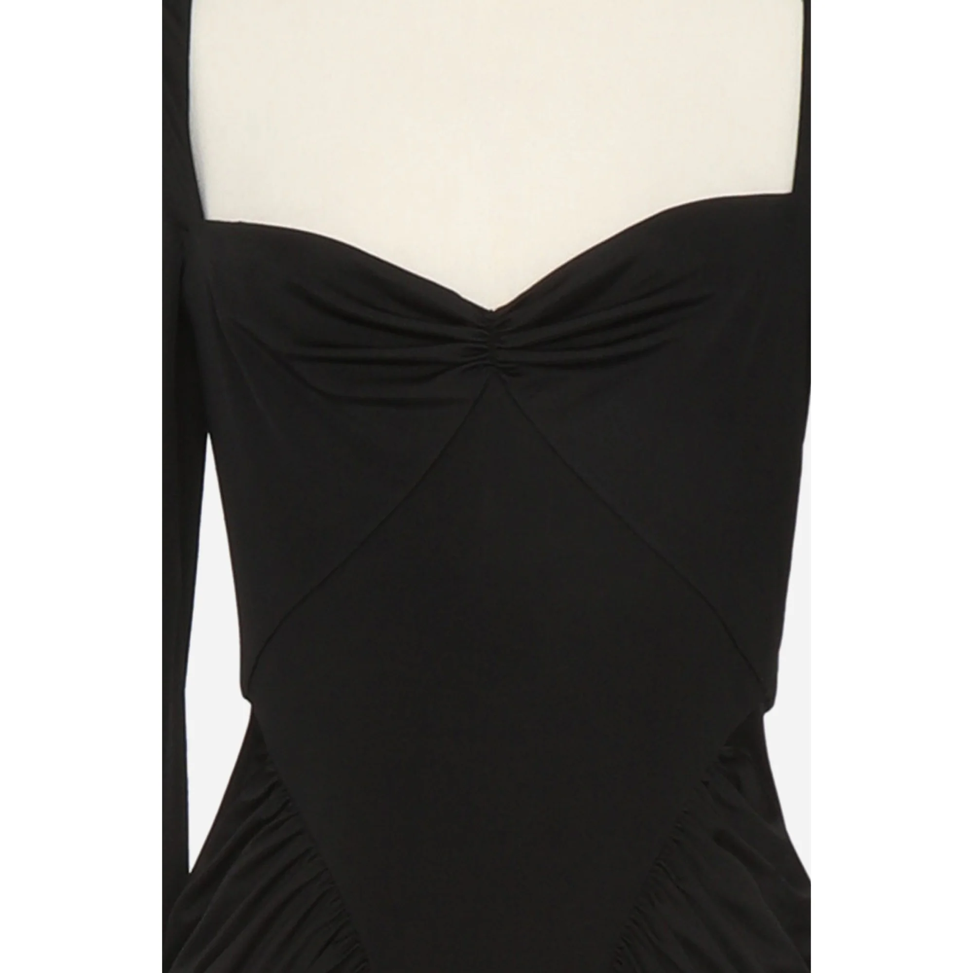 Robe Jersey Shiny - Noir - Image 4