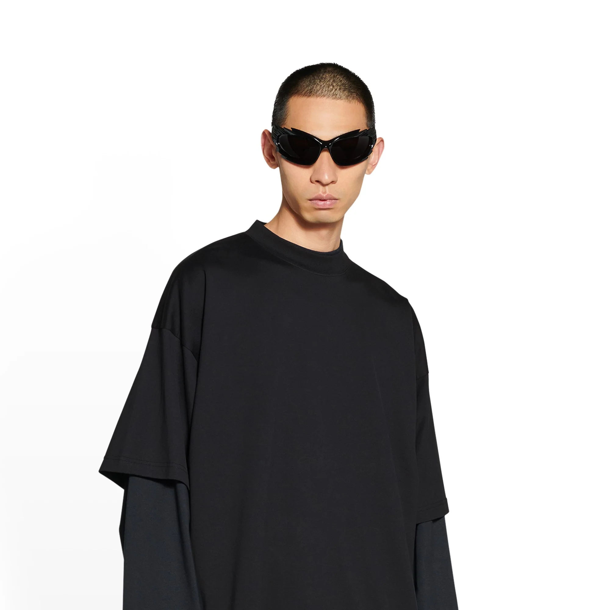 Oversized Fit T-Shirt - Black - Image 3