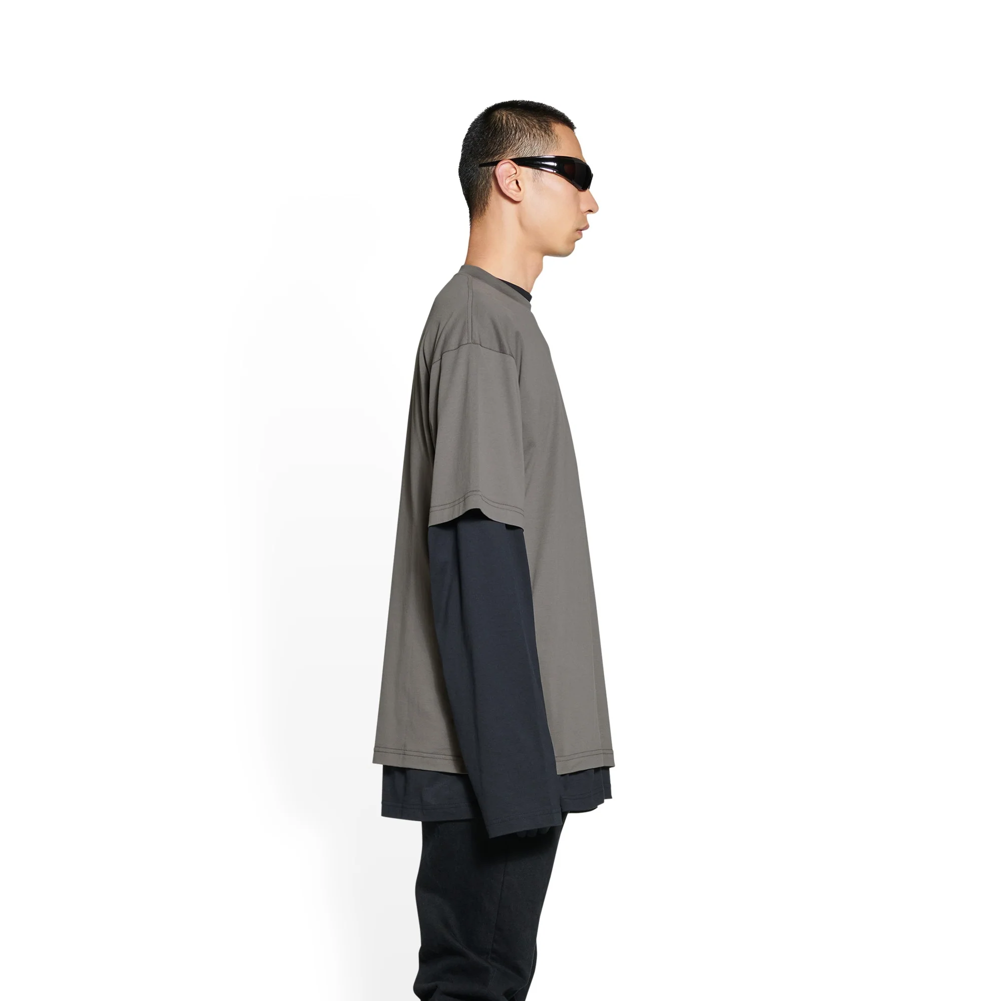 Medium Fit T-Shirt - Smoked Grey/Black - Image 6