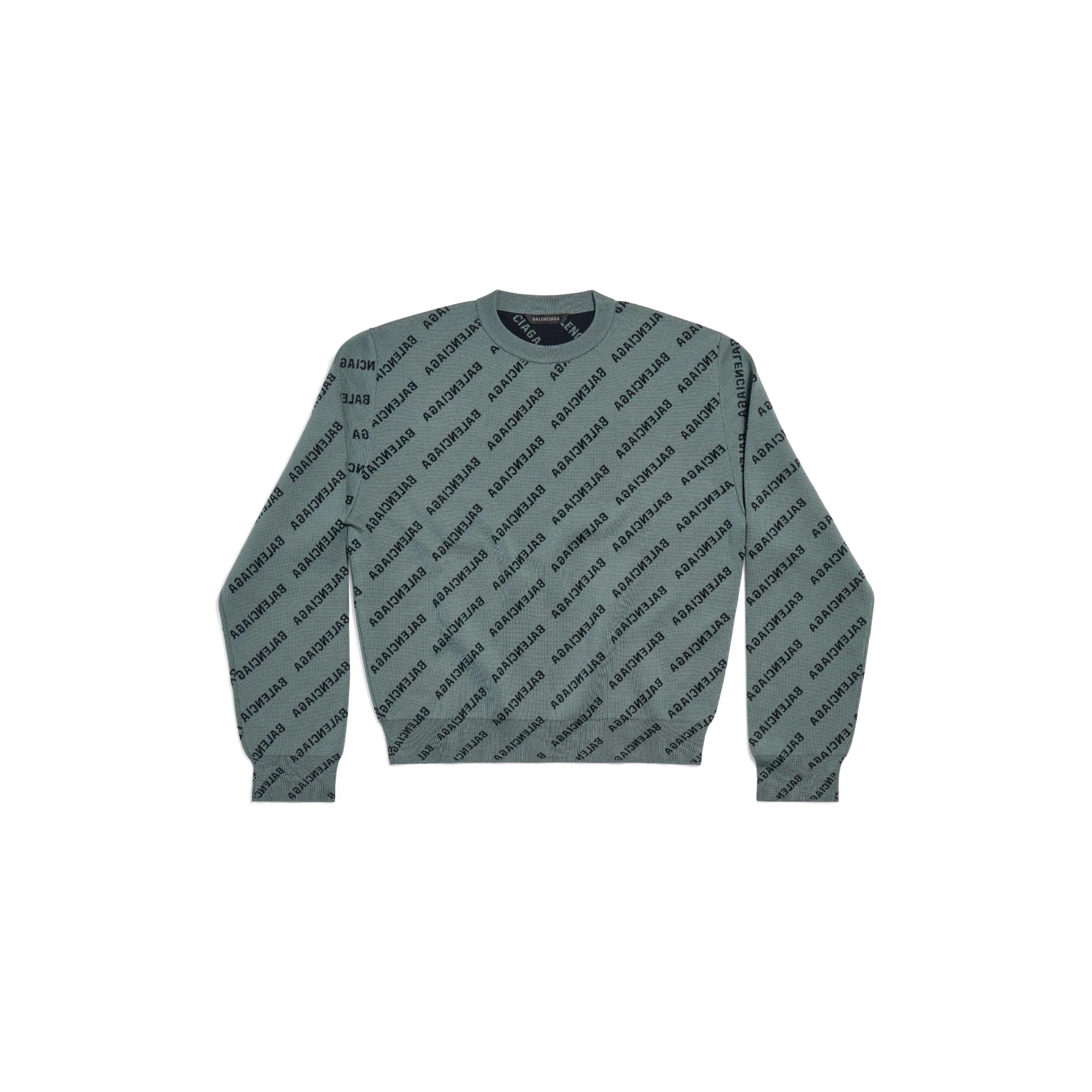 Crewneck Long Sleeve - Washed Grey/Black