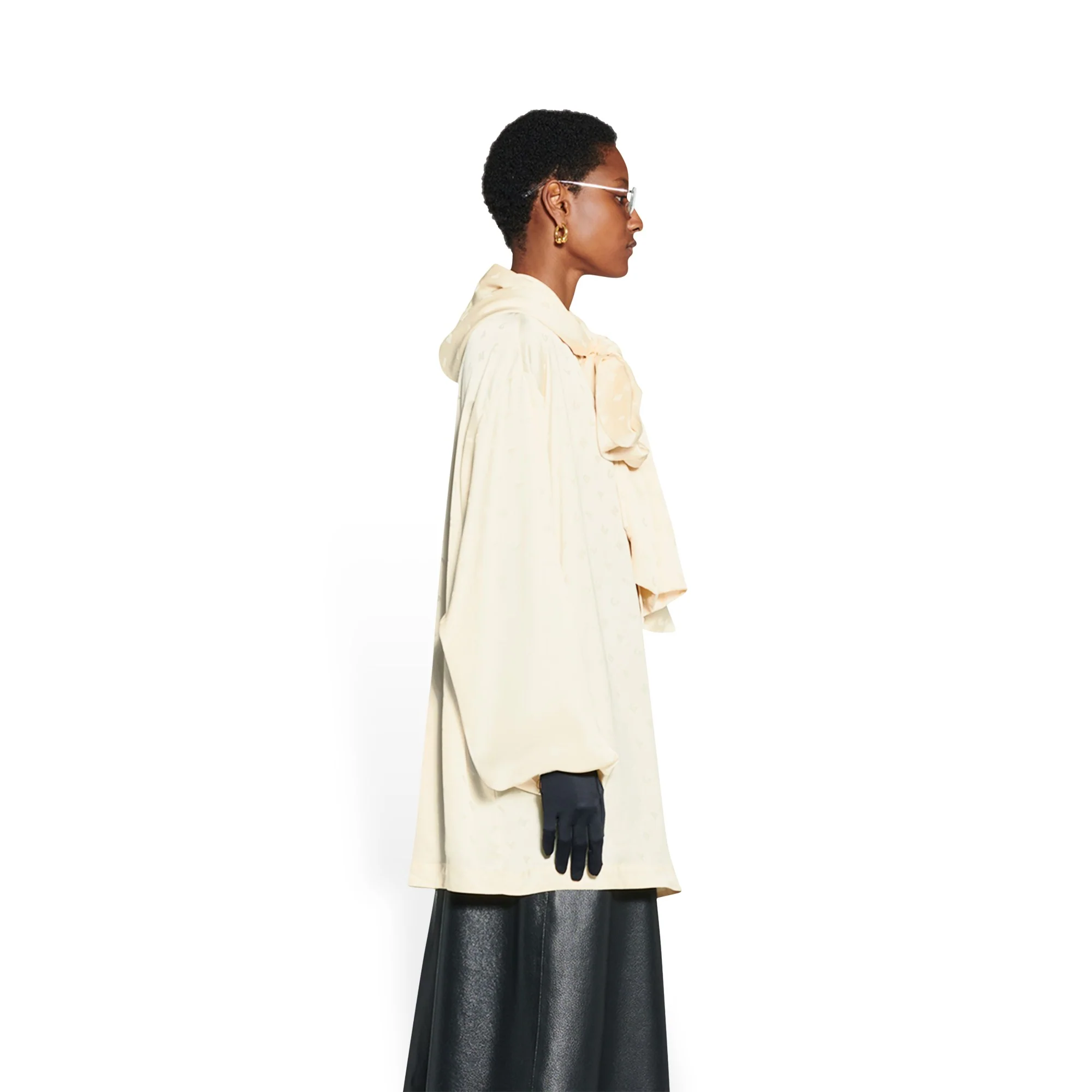 Hooded Blouse - Ivory - Image 5