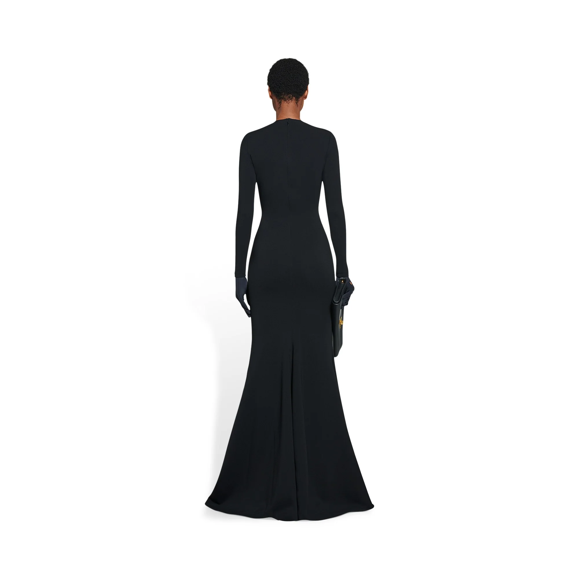 Maxi Mermaid Gown - Black - Image 3