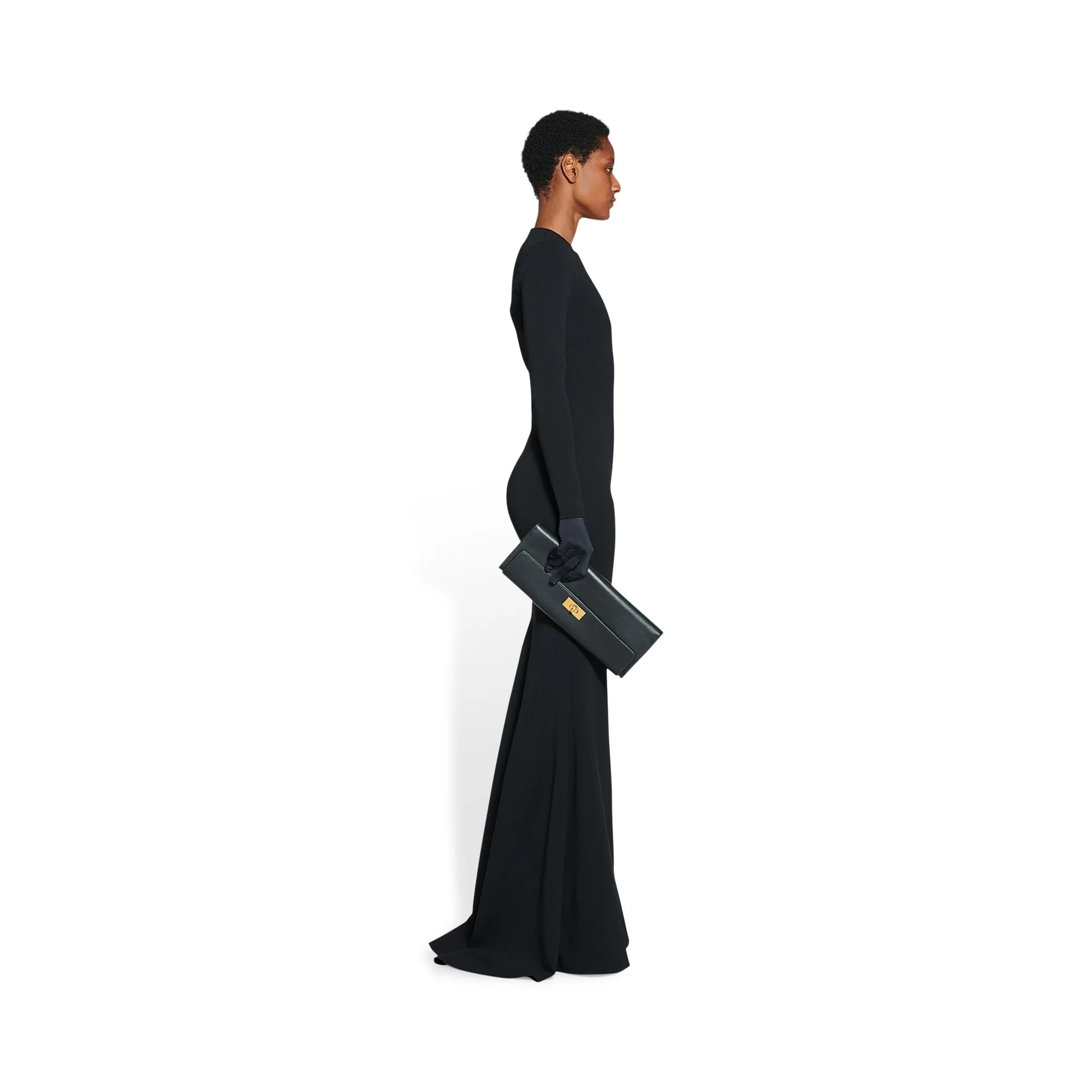 Maxi Mermaid Gown - Black - Image 4