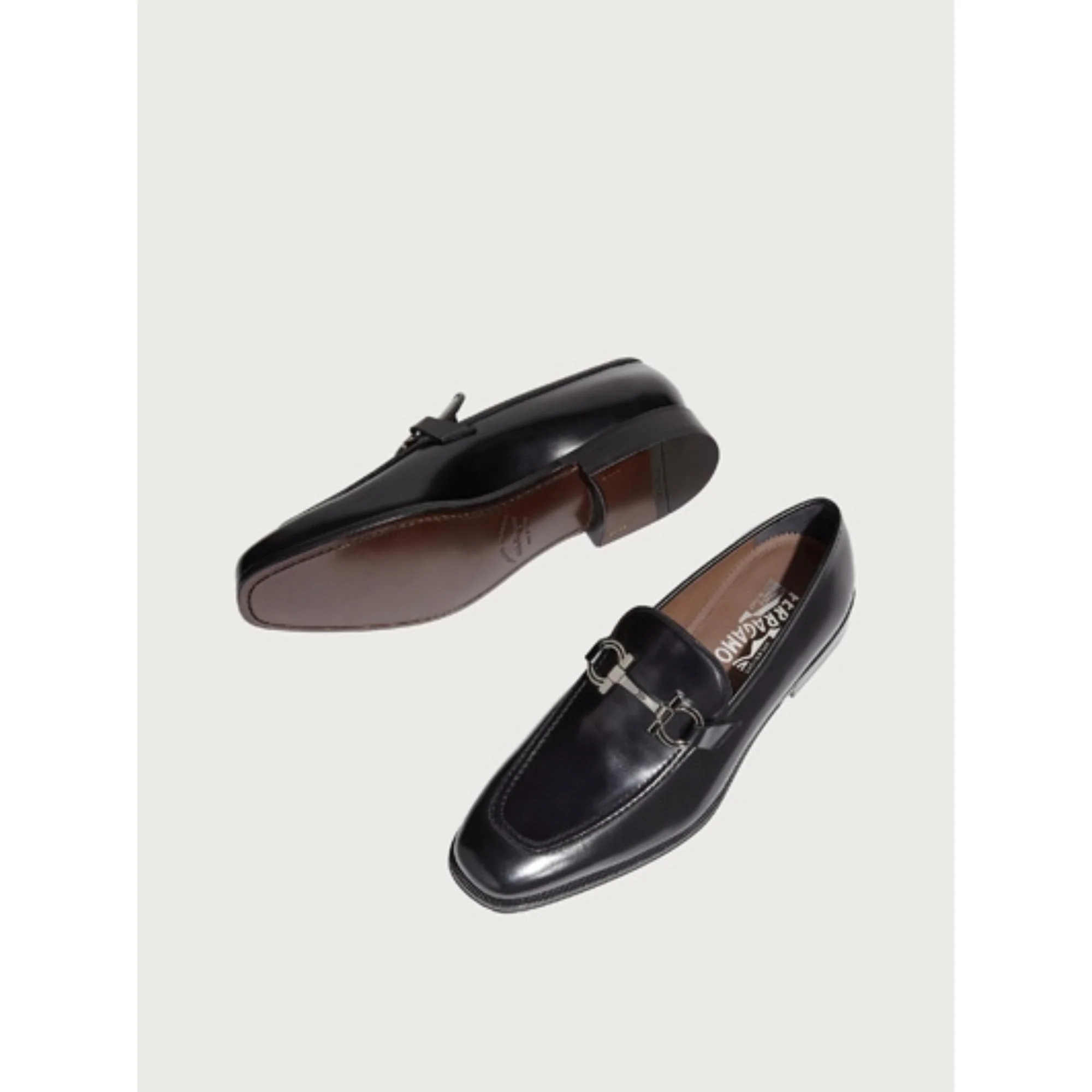 Moccasin with Gancini Ornament - Black - Image 2