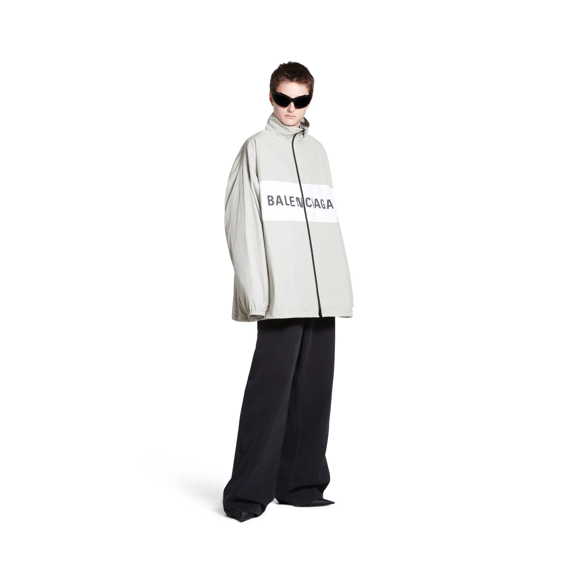 Logo Zip-Up Jacket - Cement Beige - Image 3