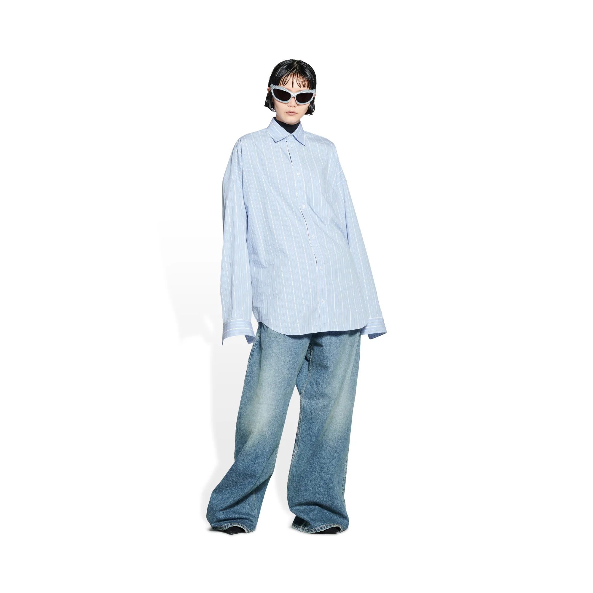 Cocoon Shirt - Skye Blue/White - Image 3